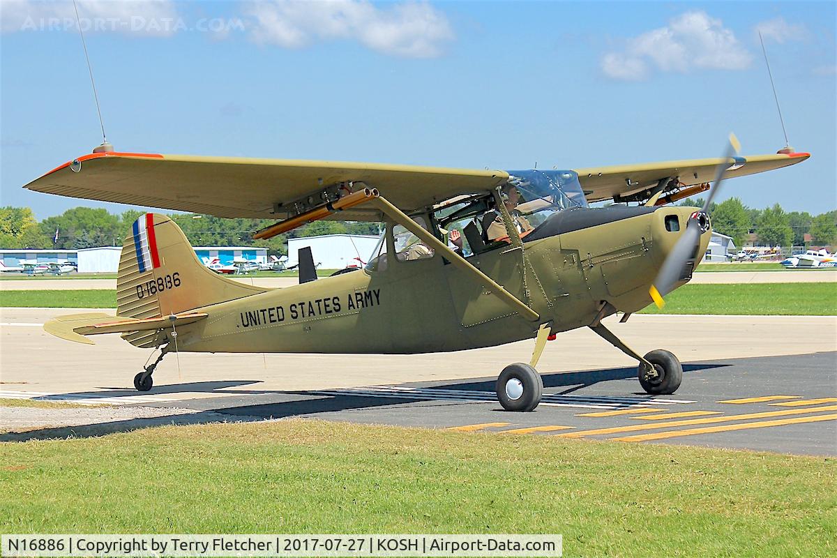 N16886, 1951 Cessna O-1G Bird Dog C/N 22706, At 2017 EAA AirVenture at Oshkosh