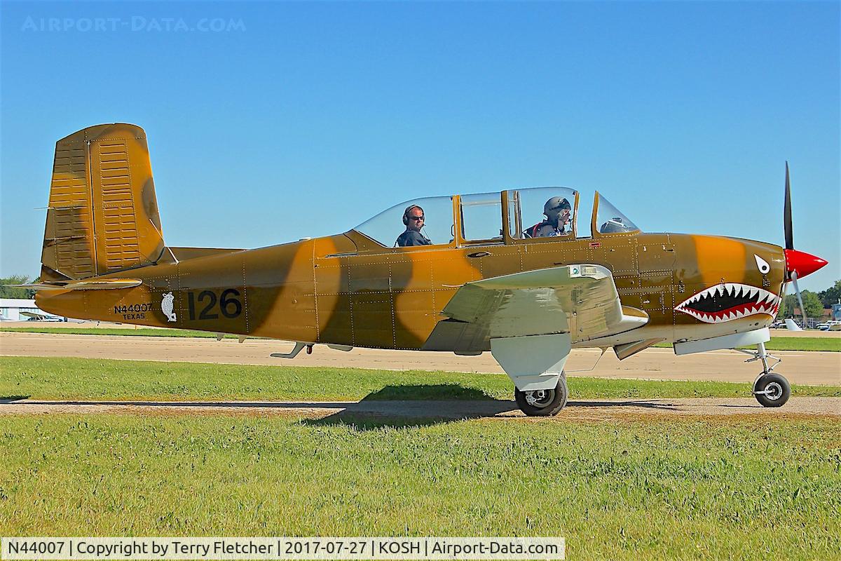 N44007, 1953 Beech T-34A (A45) Mentor Mentor C/N G-126, At 2017 EAA AirVenture at Oshkosh - ex 53-3365