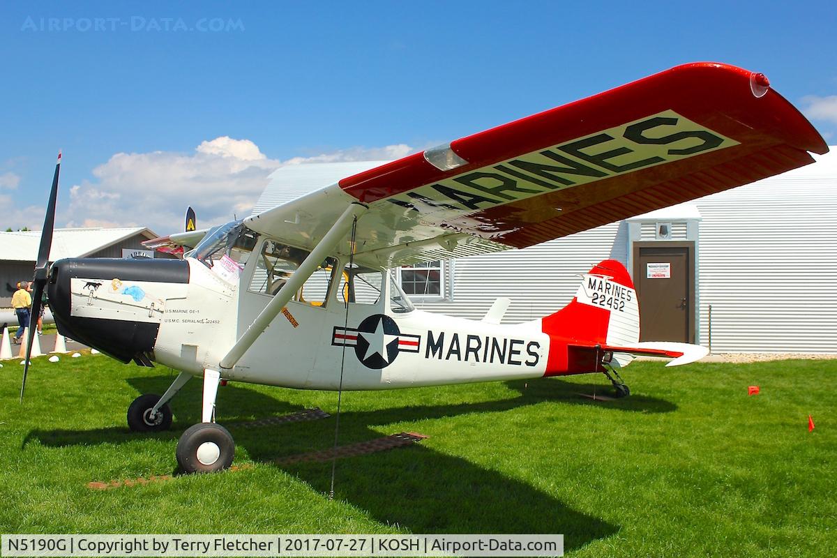 N5190G, 1951 Cessna 305A C/N 22452, At 2017 EAA AirVenture at Oshkosh