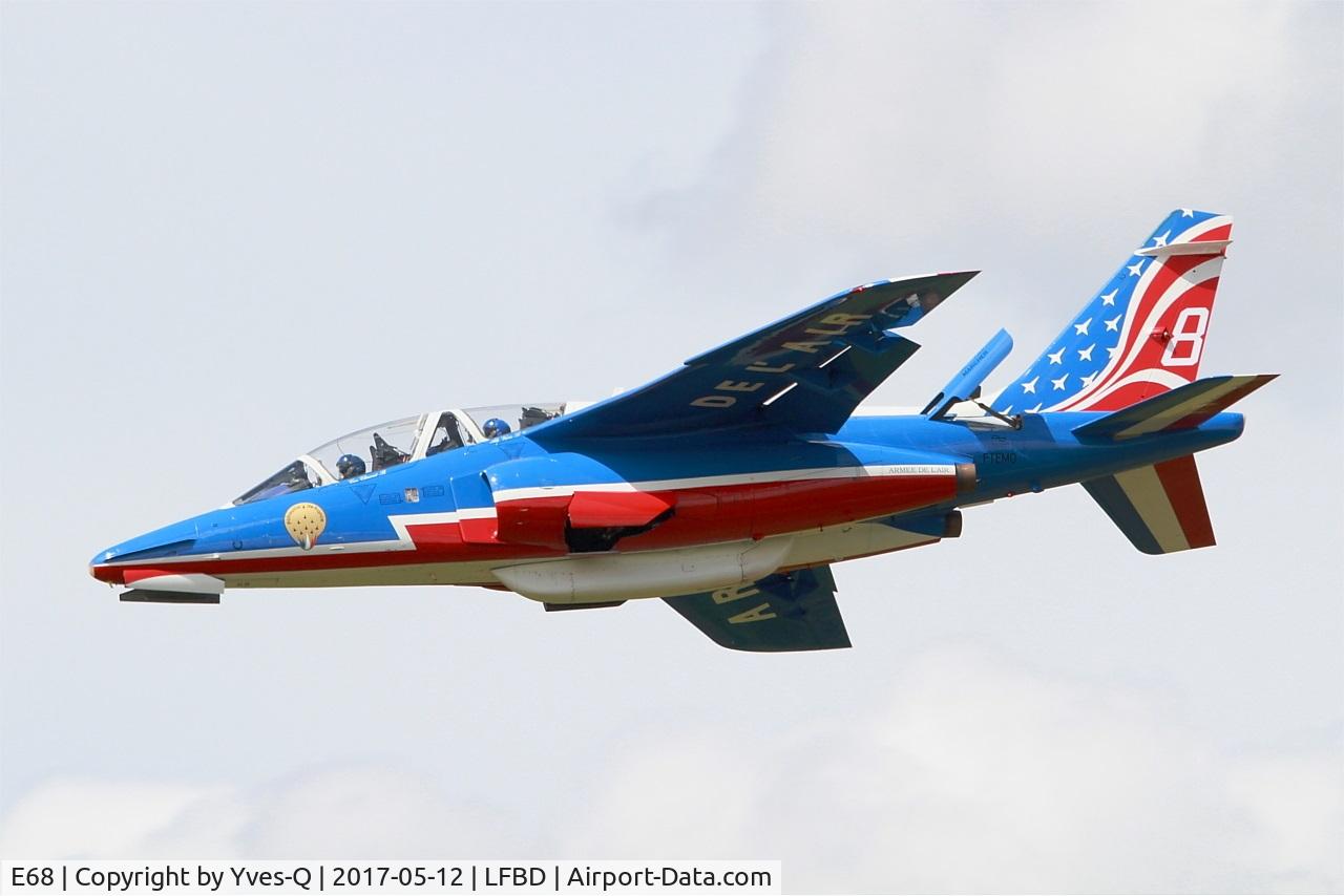 E68, Dassault-Dornier Alpha jet E C/N E68, Dassault-Dornier Alpha Jet E (F-TEMO), Athos 08 of Patrouille de France 2017, Bordeaux-Mérignac Air Base 106 (LFBD-BOD) Open day 2017