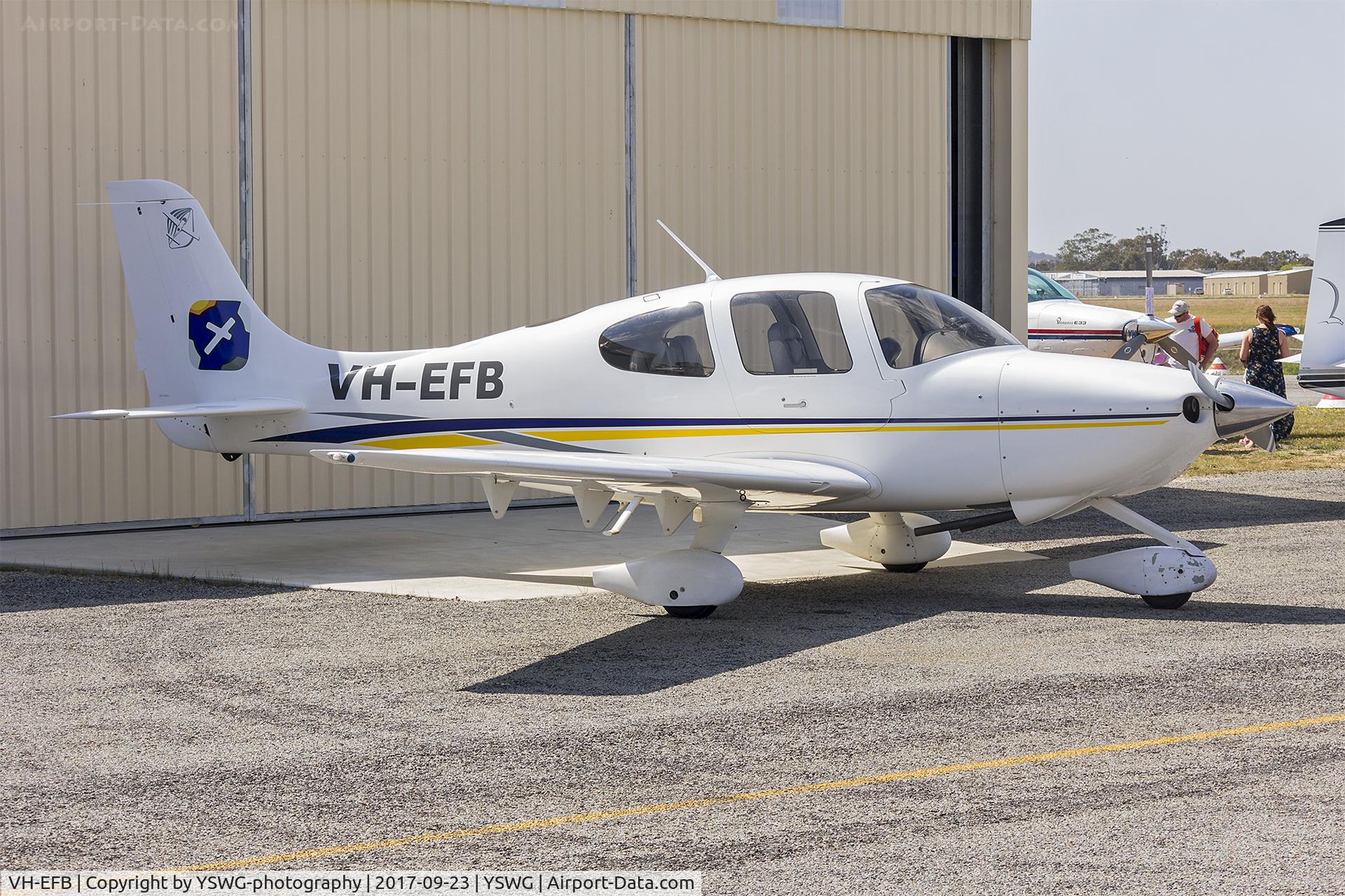 VH-EFB, 2003 Cirrus SR20 C/N 1376, OzRunways (VH-EFB) Cirrus SR20 on display at the Wagga City Aero Club open day at Wagga Wagga Airport.