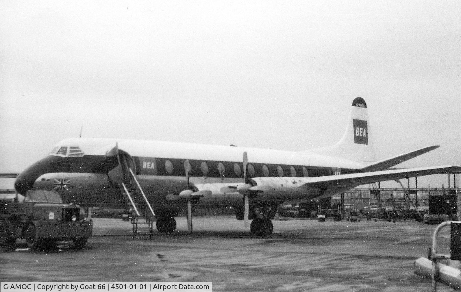 G-AMOC, 1952 Vickers Viscount 701 C/N 13, G-AMOC Viscount BEA at Ringway July 1962
