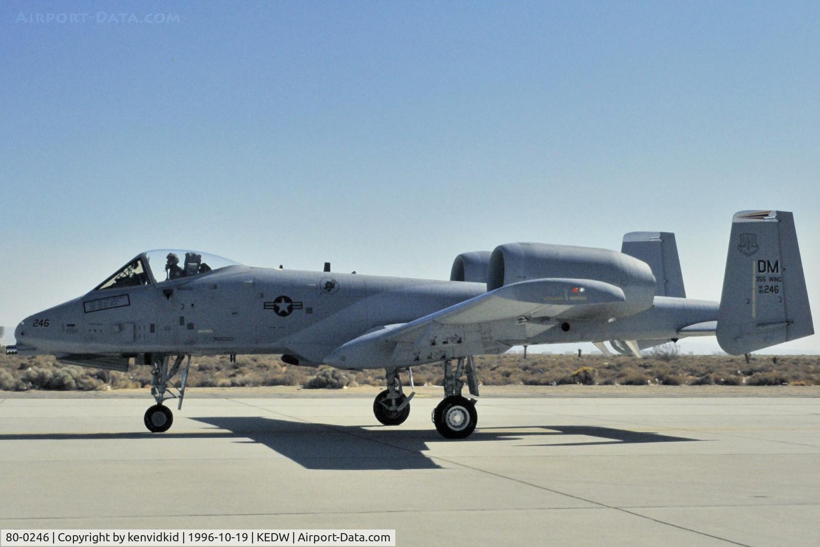 80-0246, 1980 Fairchild Republic A-10A Thunderbolt II C/N A10-0596, Taxiing in after it's display.
