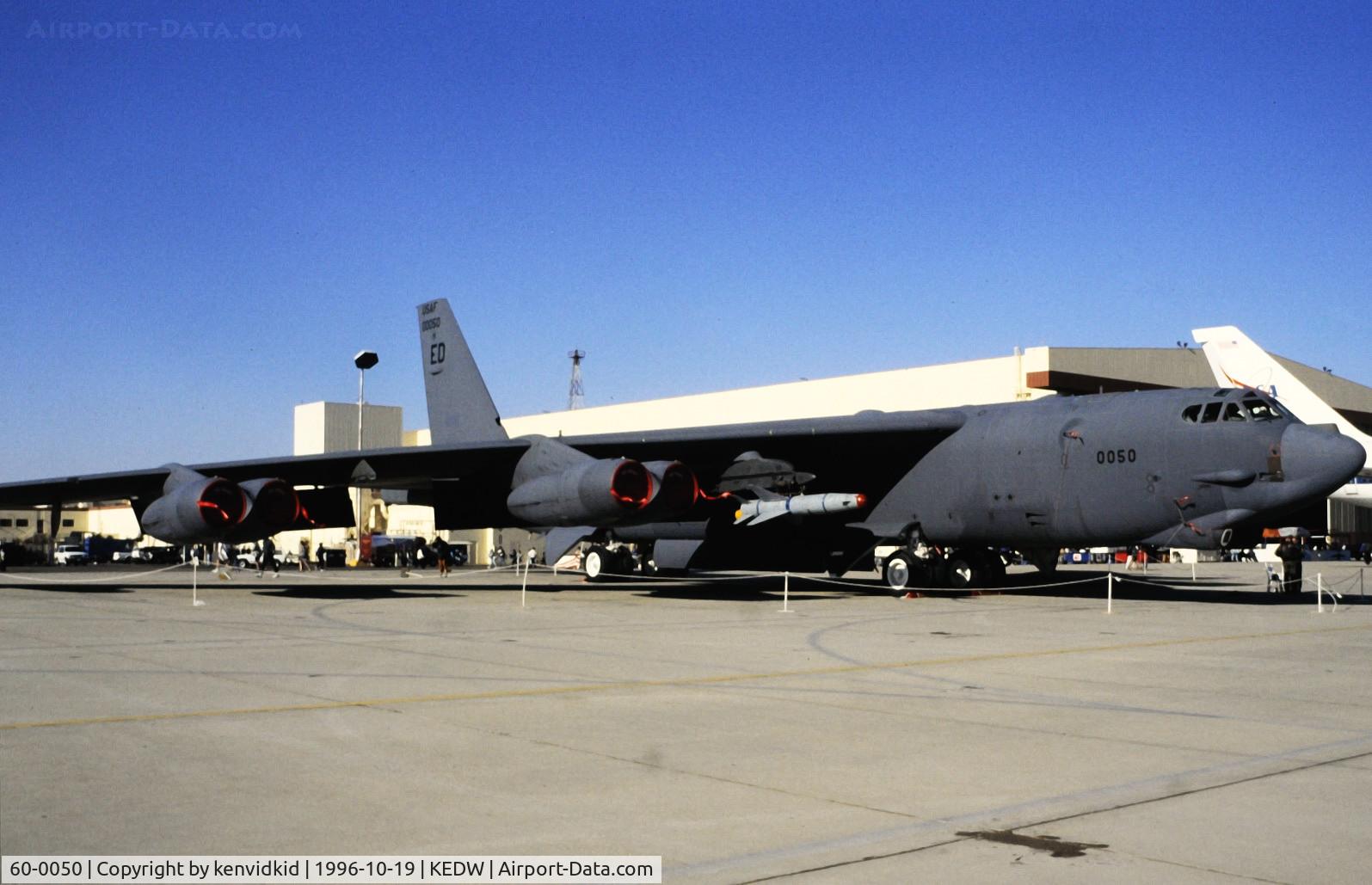 60-0050, 1960 Boeing B-52H Stratofortress C/N 464415, On static display at the Edwards Open House 1996.