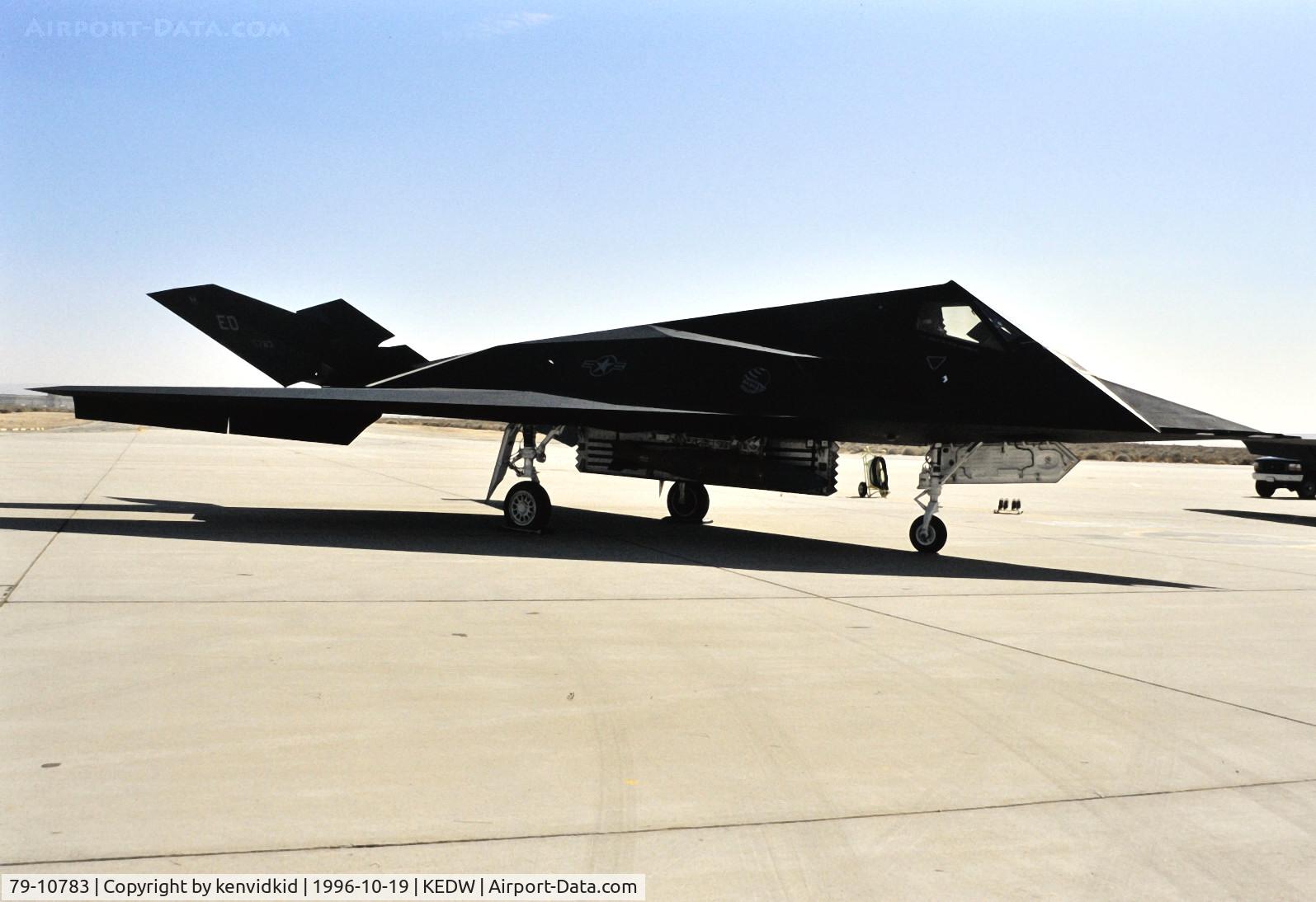 79-10783, 1979 Lockheed YF-117A Nighthawk C/N A.4008, On static display at the Edwards Open House 1996.