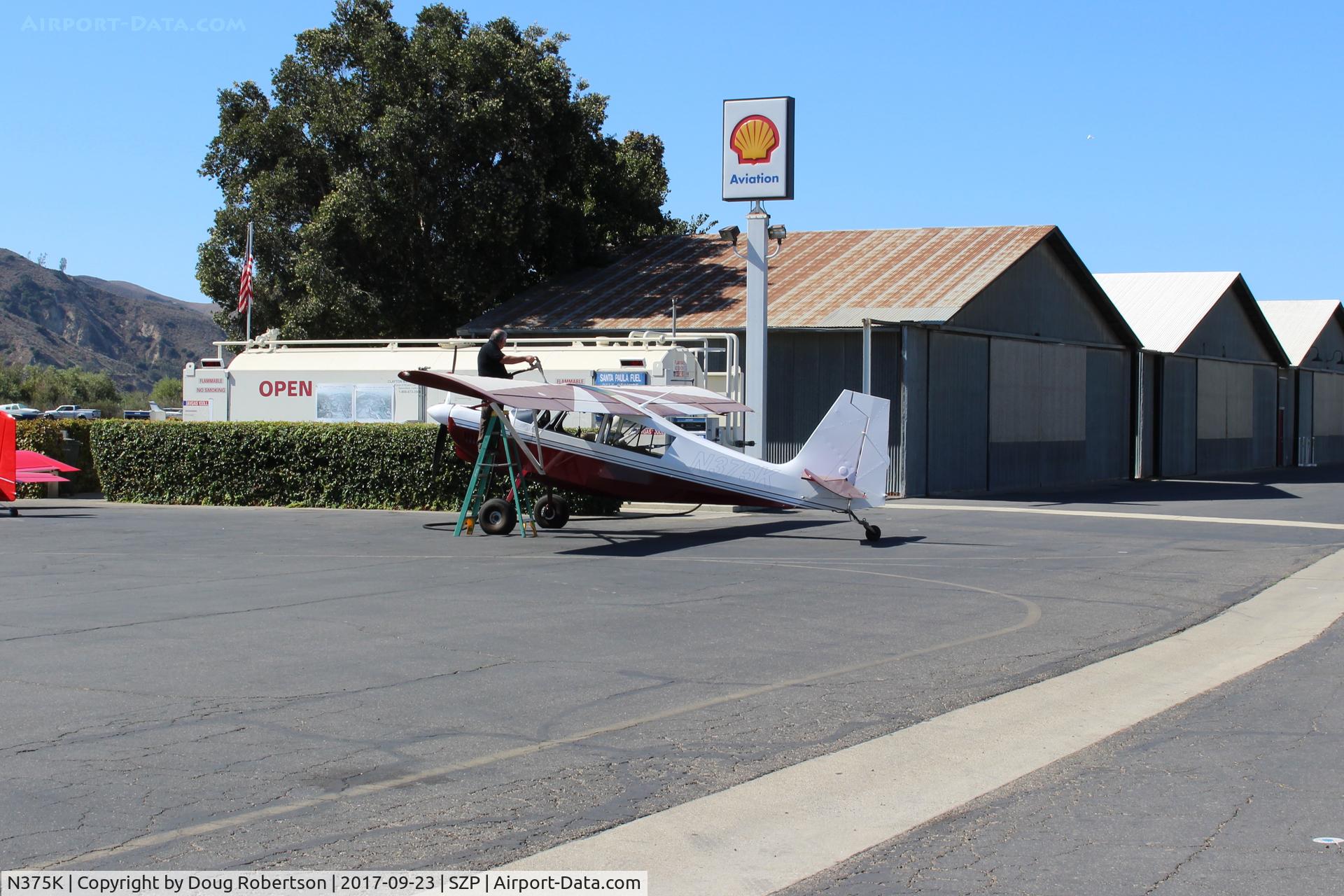 N375K, American Champion 8GCBC Scout C/N 530-2010, 2010 American Champion 8KCAB SUPER DECATHLON, Lycoming AEIO-360-C1G 180 Hp, refueling. NOTE. This aircraft registration marking does not meet the FAA requirement of Advisory Circular 45-2E 7.3.1