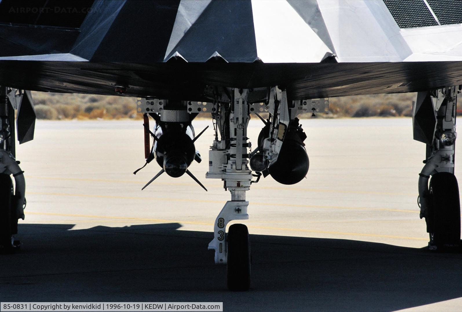 85-0831, 1985 Lockheed F-117A Nighthawk C/N A.4053, On static display at the Edwards Open House 1996.