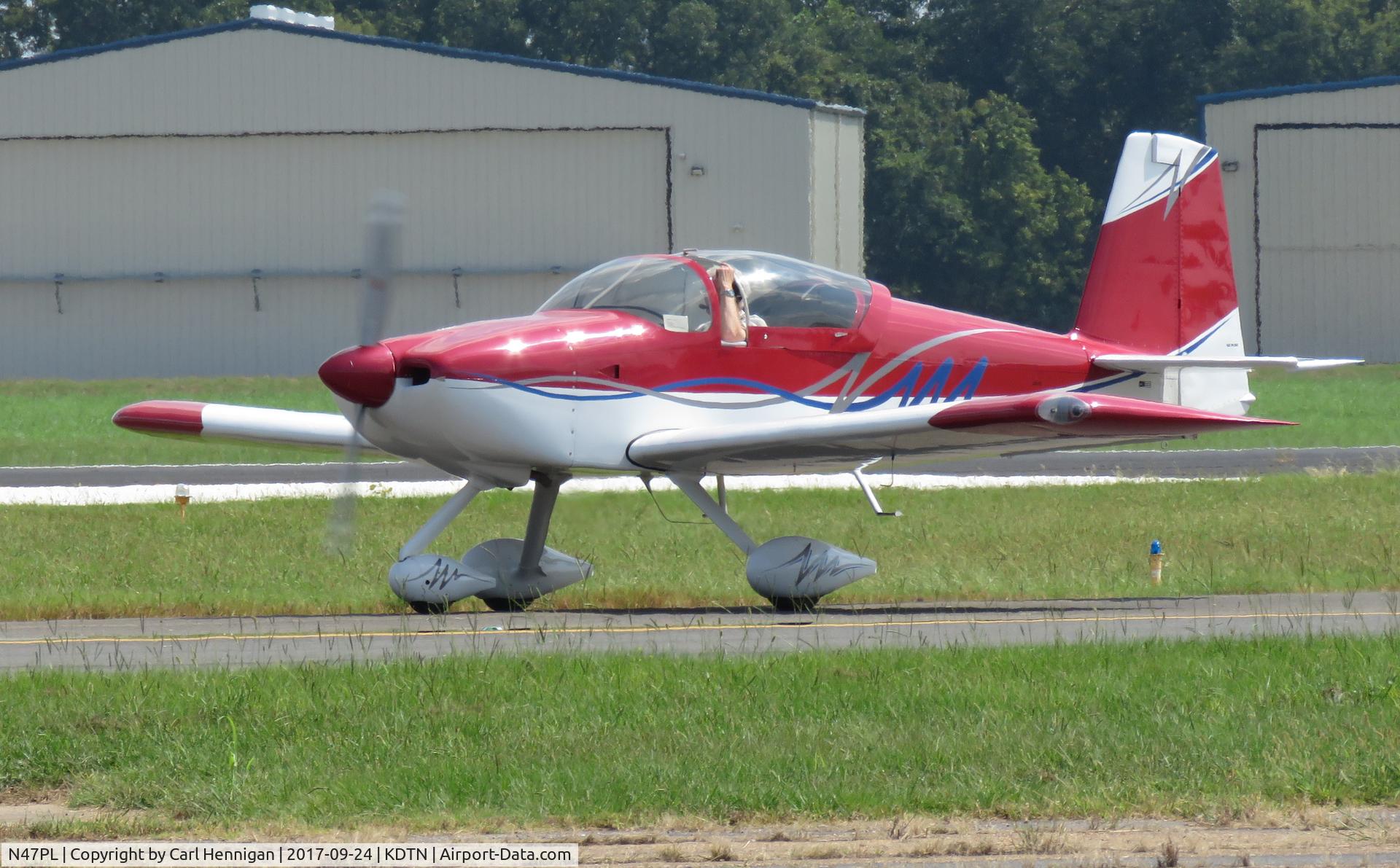 N47PL, 2008 Vans RV-7A C/N 72157, Taxiway Foxtrot at DTN