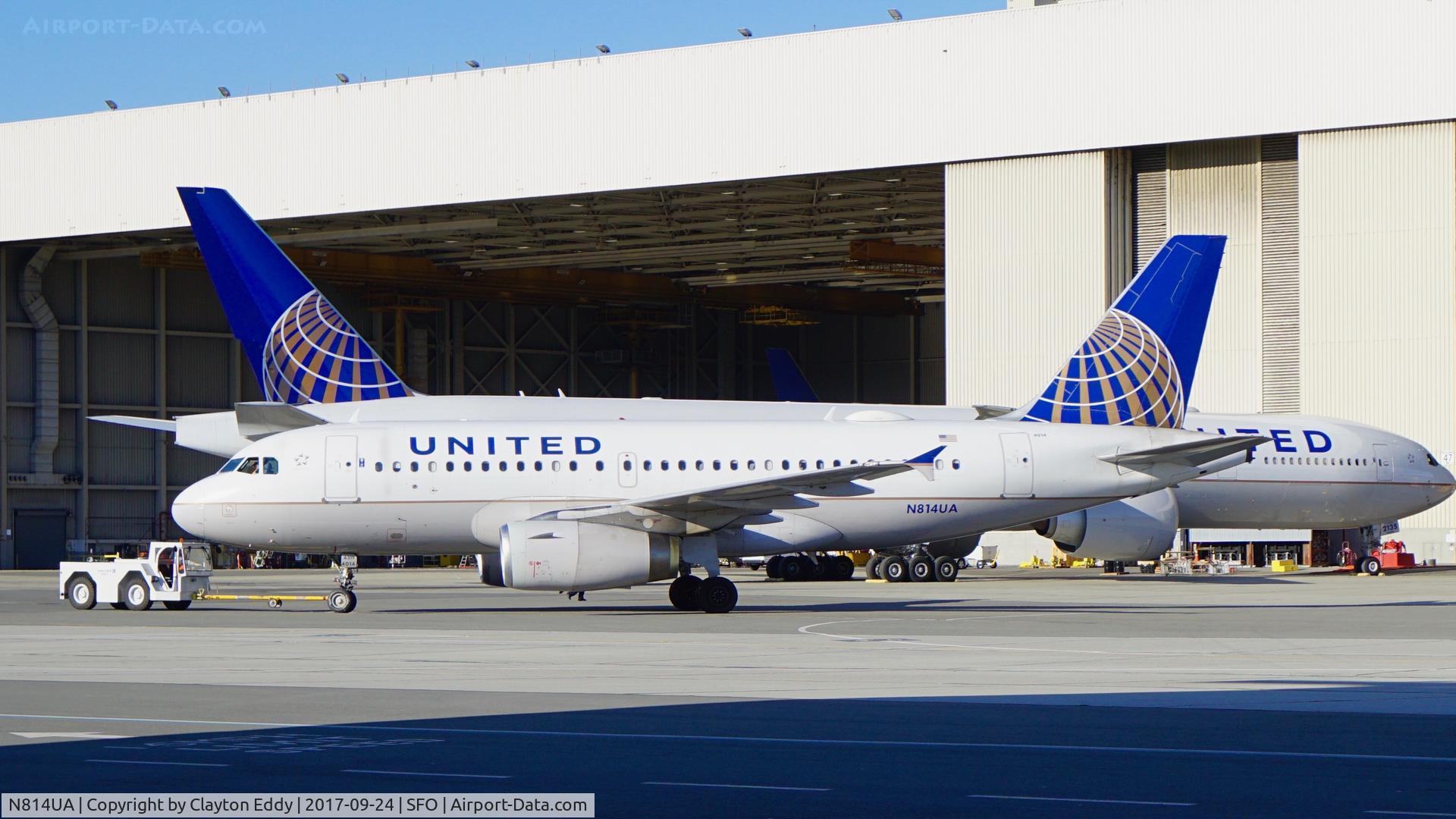 N814UA, 1998 Airbus A319-131 C/N 862, SFO 2017.
