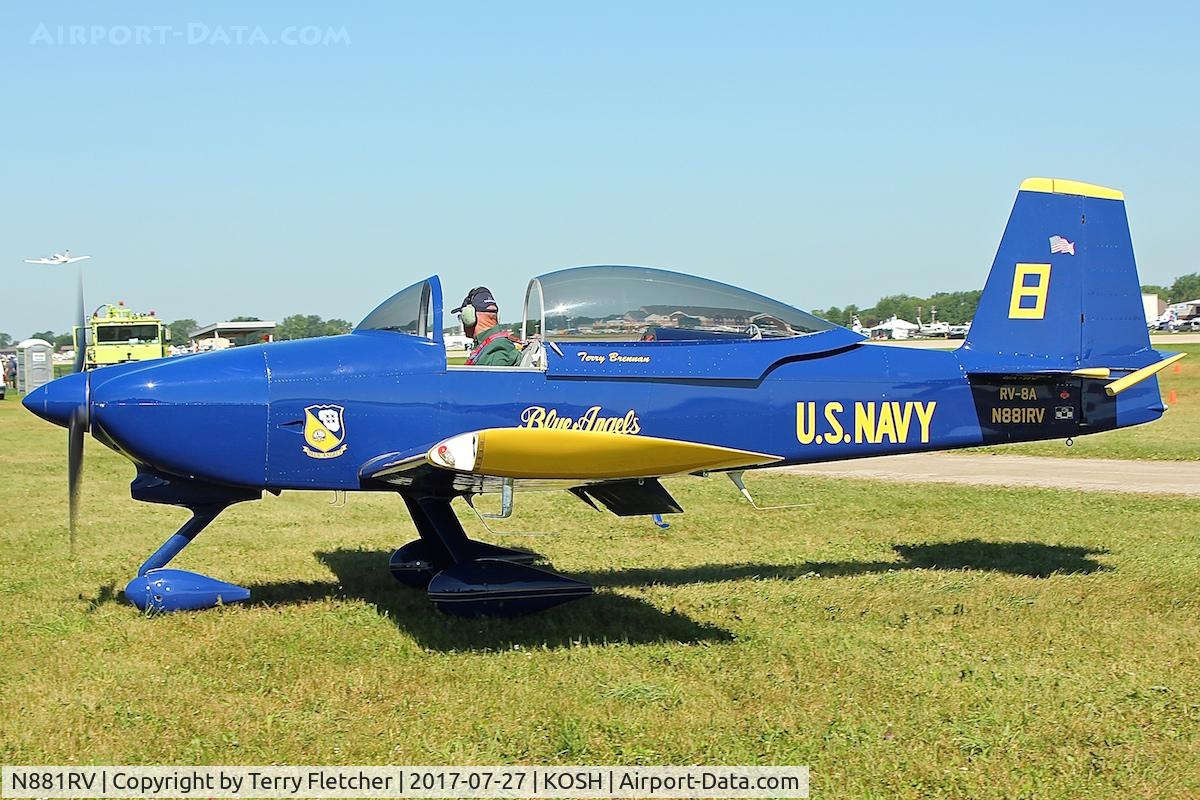 N881RV, 2004 Vans RV-8A C/N 81574, At 2017 EAA AirVenture at Oshkosh