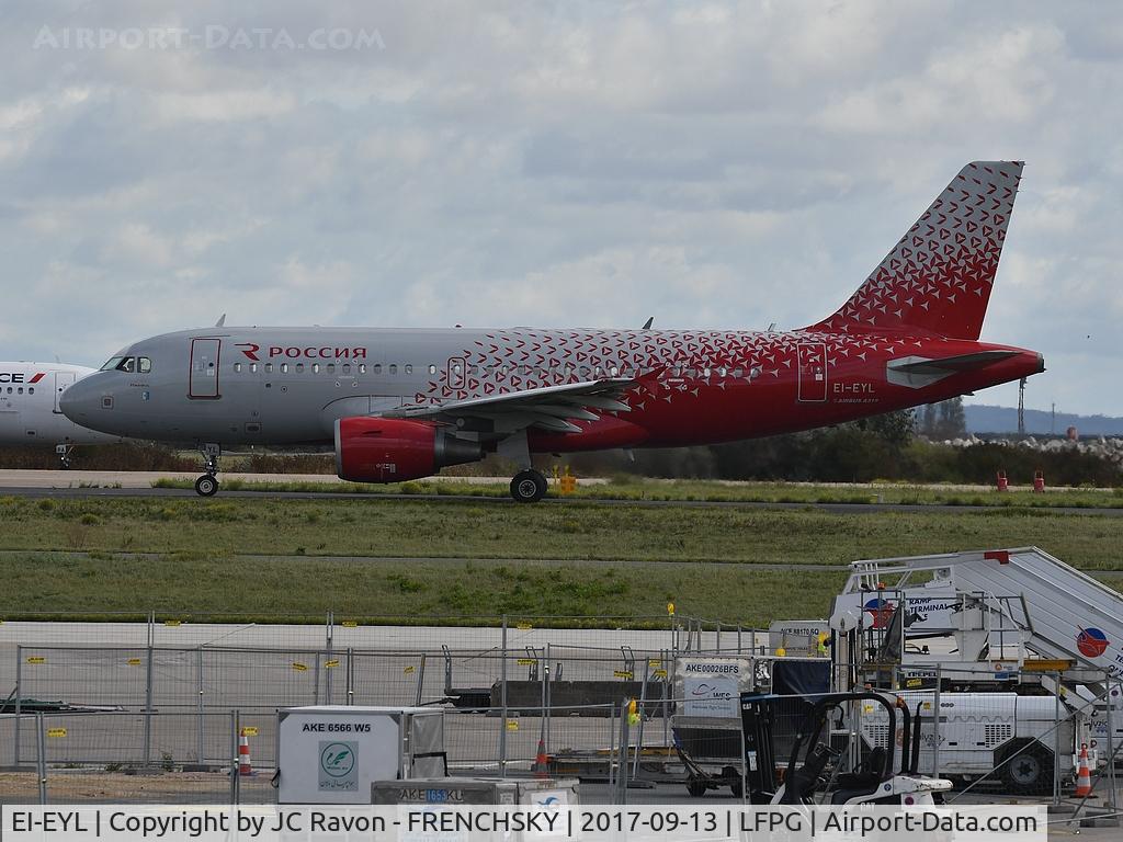 EI-EYL, 2005 Airbus A319-111 C/N 2465, SU6636 to Saint-Pétersbourg (LED) near CDG terminal 1