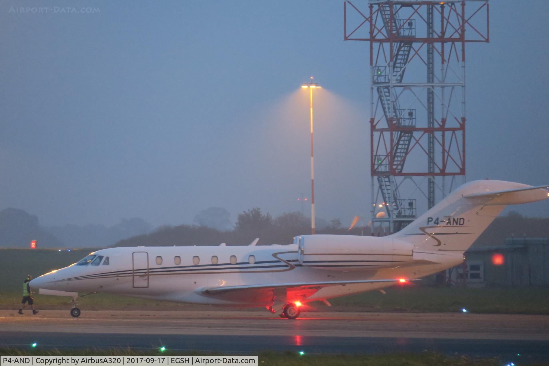 P4-AND, 1999 Cessna 750 Citation X Citation X C/N 750-0075, Evening arrival from Bigggin Hill