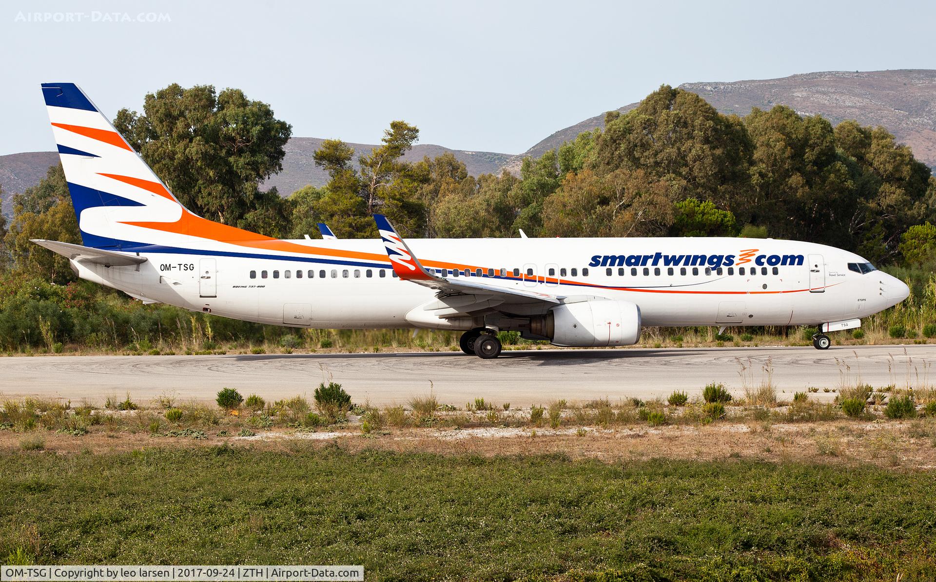 OM-TSG, 2004 Boeing 737-85R C/N 30666, Zakynthos Greece 24.9.2017