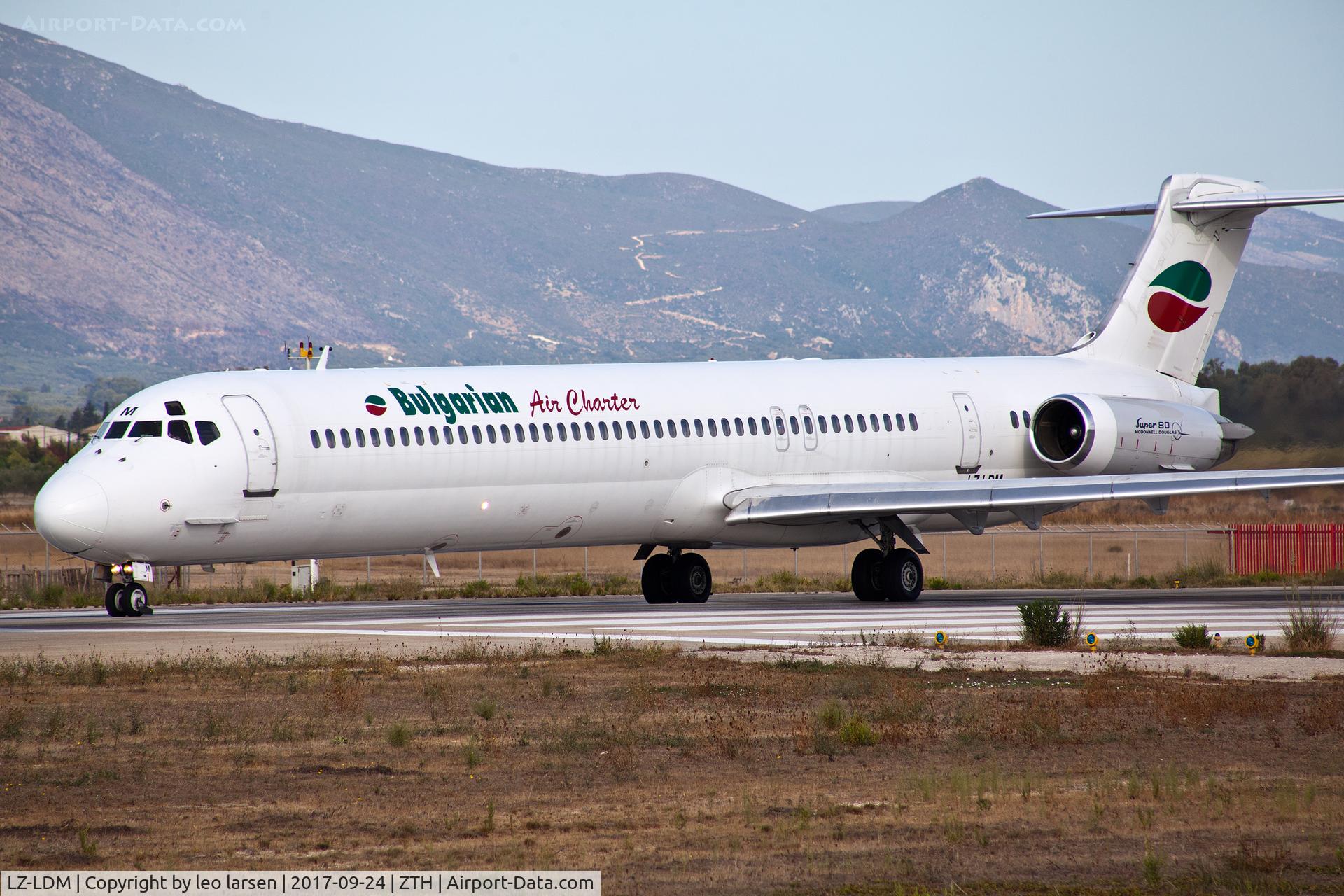 LZ-LDM, 1994 McDonnell Douglas MD-82 (DC-9-82) C/N 53228/2104, Zakynthos Greece back track on R-34 24.9.2017