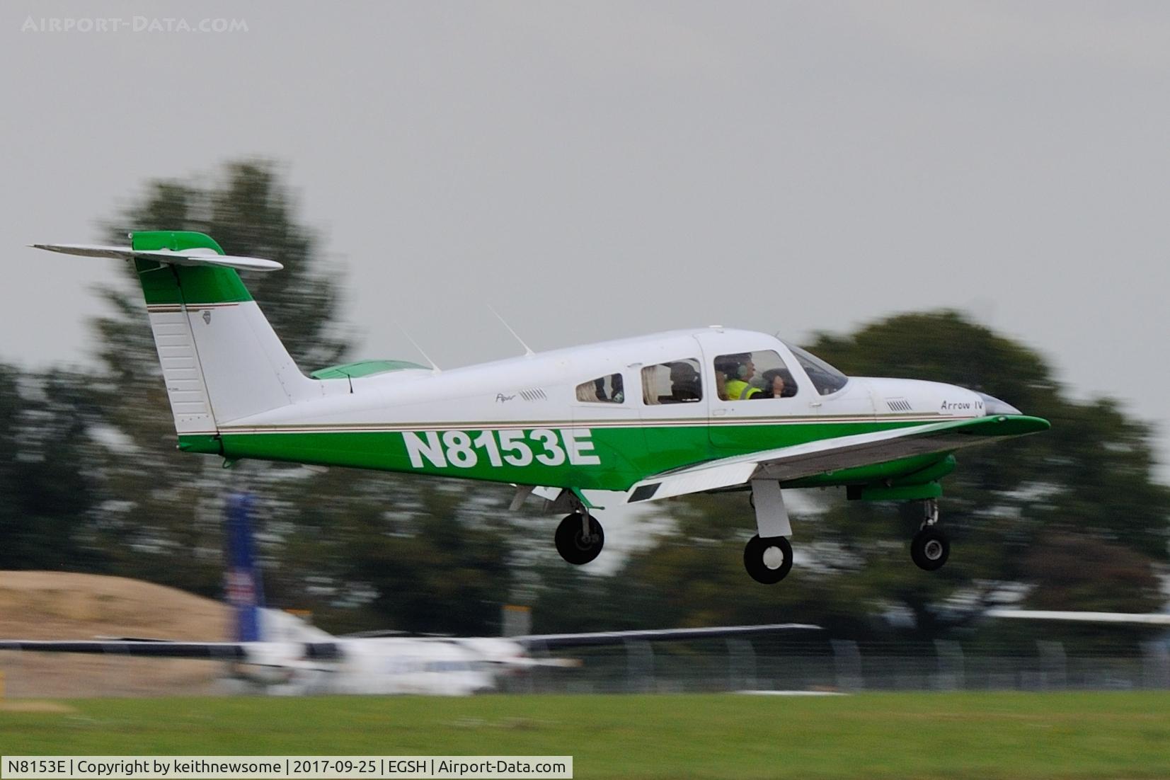 N8153E, 1981 Piper PA-28RT-201T Arrow IV C/N 28R-8131185, Landing onto runway 09.