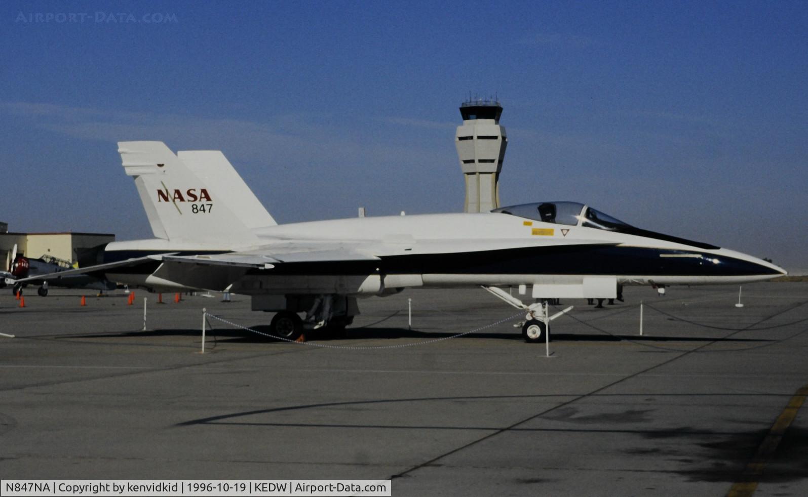 N847NA, McDonnell Douglas F/A-18A Hornet C/N 37/A028, On static display at the Edwards Open House 1996.