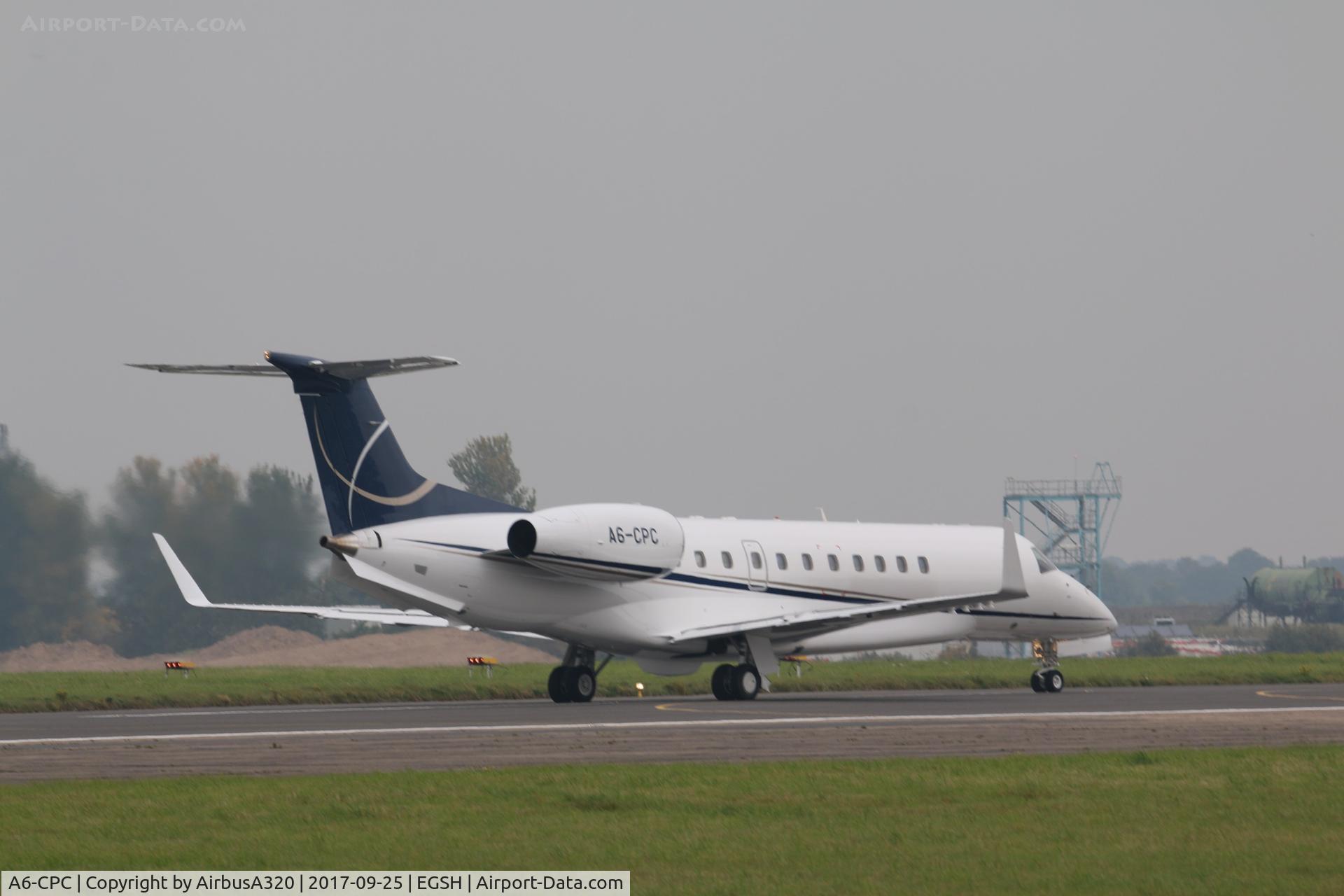 A6-CPC, 2006 Embraer EMB-135BJ Legacy 600 C/N 14500960, Departing for Istanbul after work with Air Livery