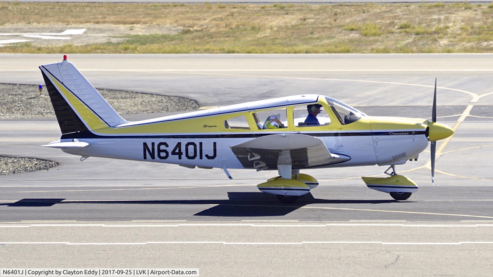 N6401J, 1968 Piper PA-28-180 Cherokee C/N 28-4817, Livermore Airport California 2017.
