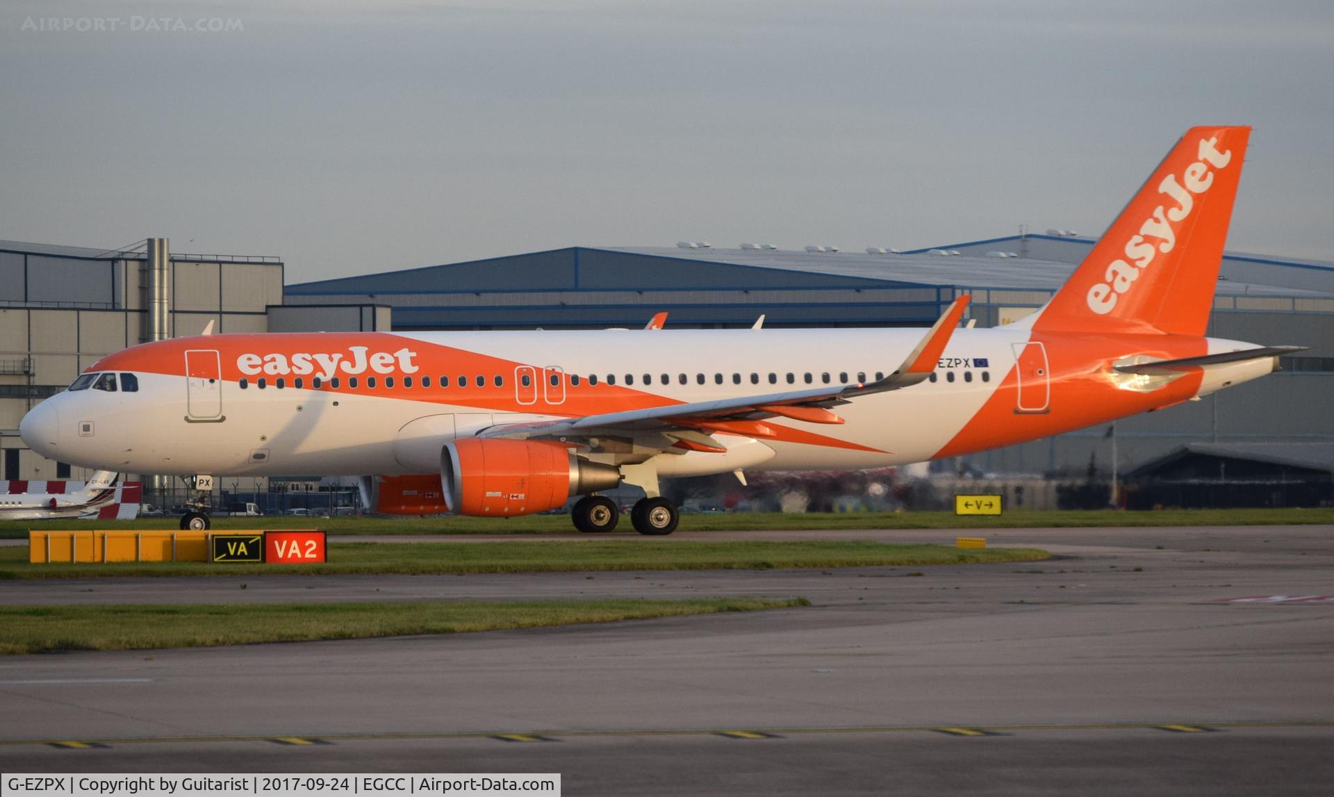 G-EZPX, 2017 Airbus A320-214 C/N 7572, At Manchester