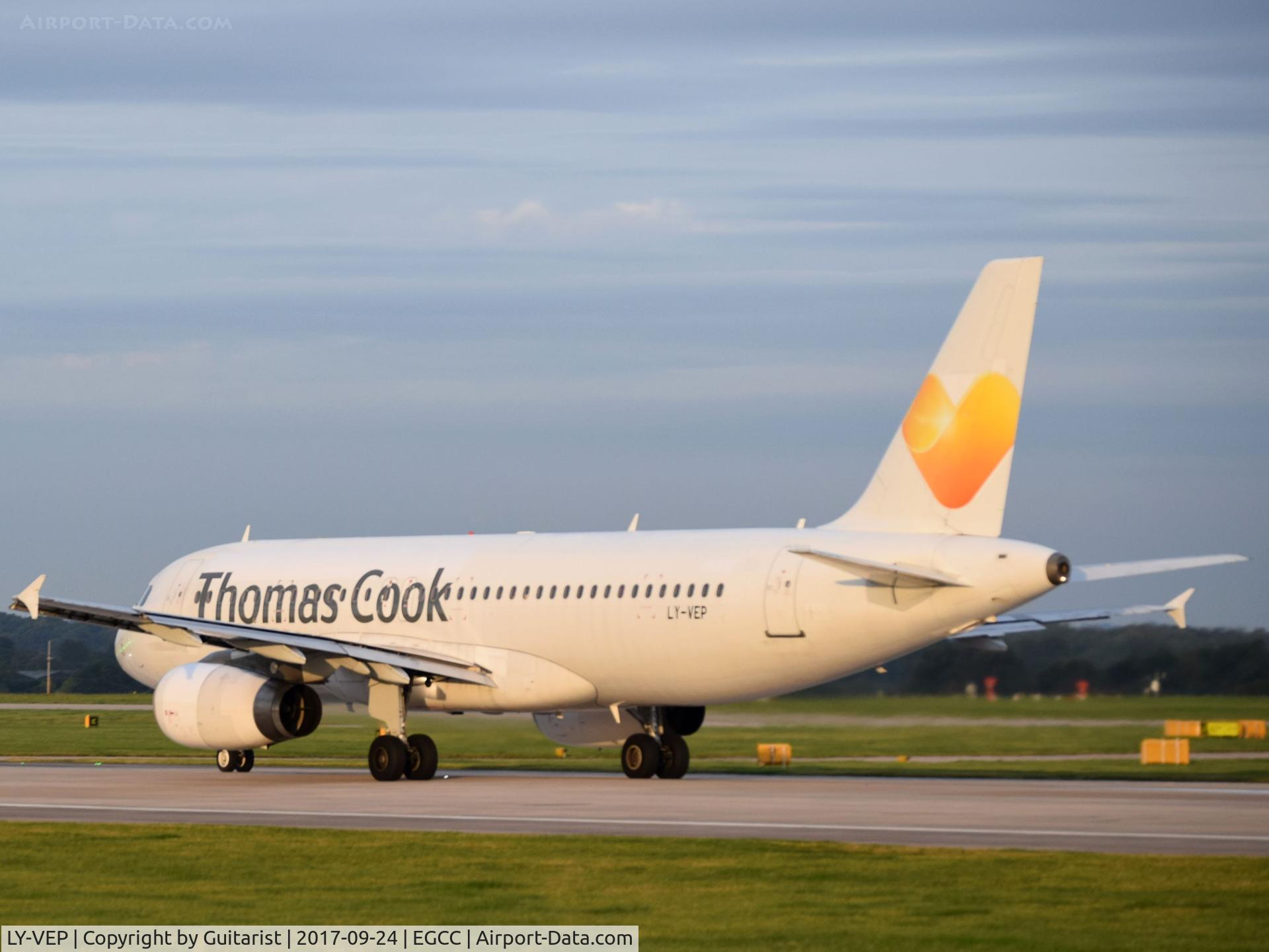 LY-VEP, 1995 Airbus A320-233 C/N 558, At Manchester