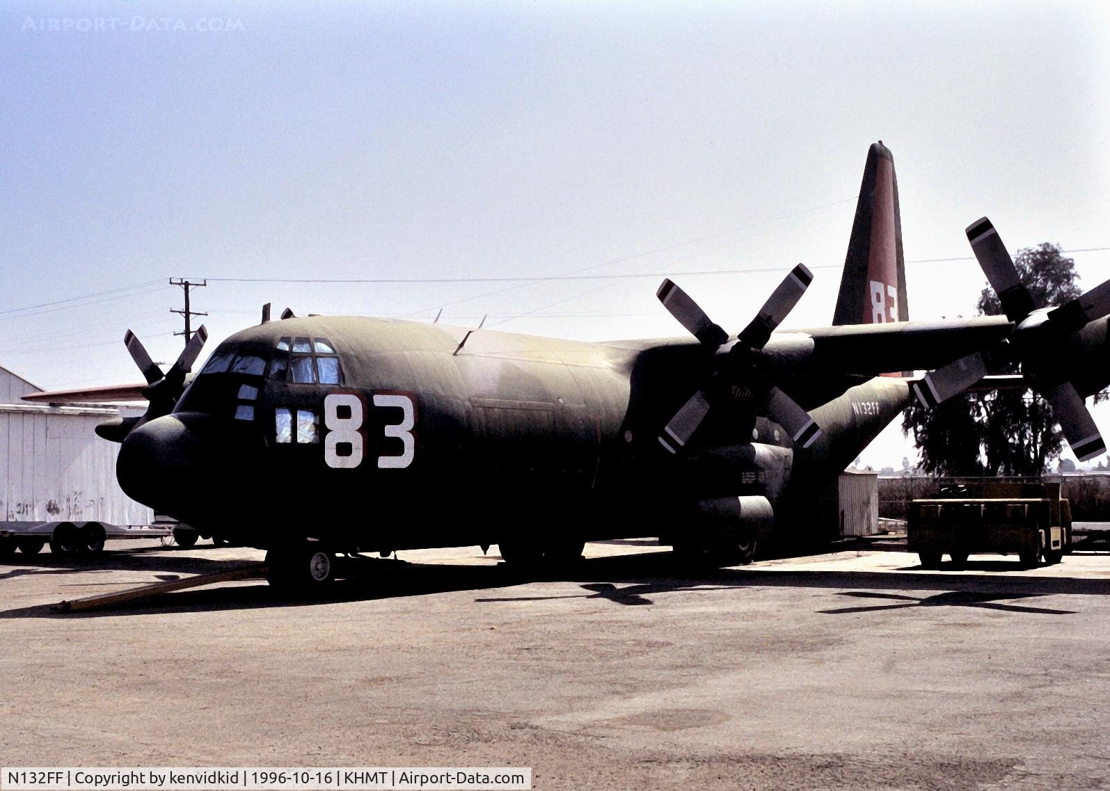 N132FF, Lockheed L182 Hercules C/N 3119, At Hemet.