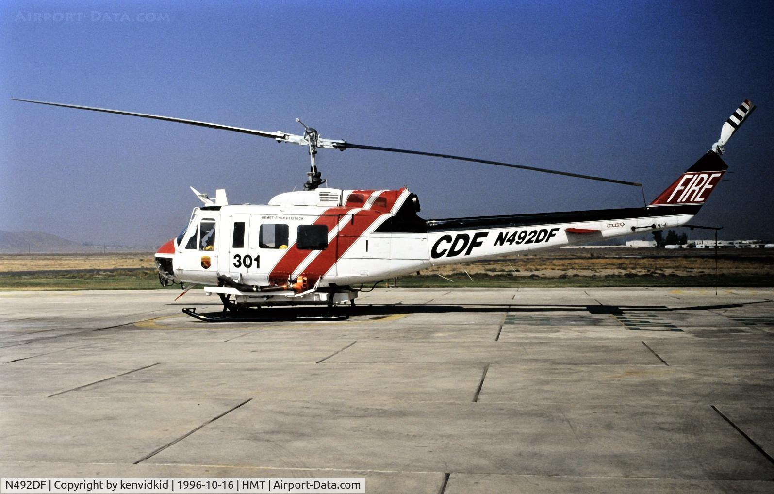 N492DF, 1969 Bell EH-1H Iroquois C/N 11433, At Hemet.