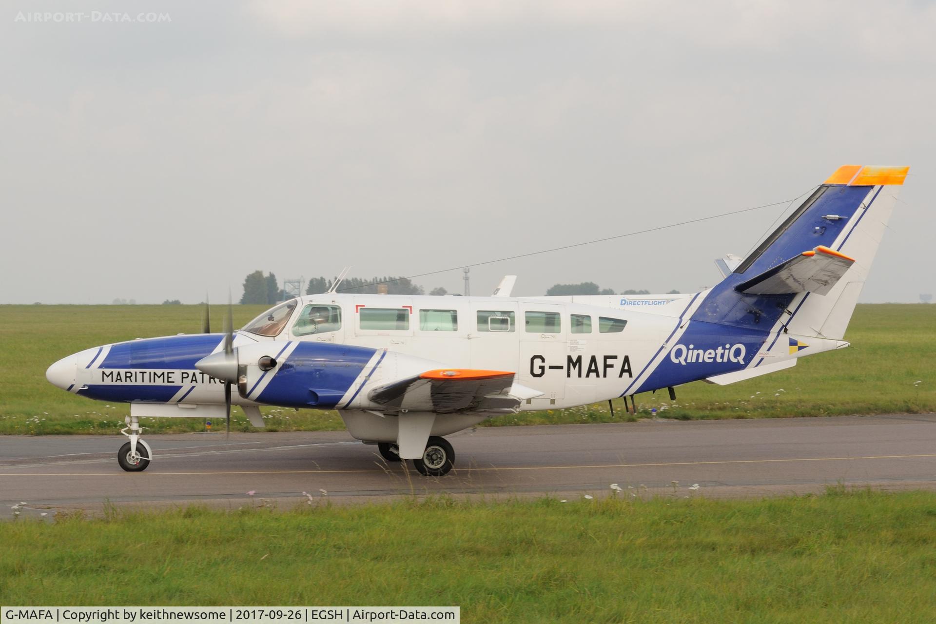 G-MAFA, 1989 Reims F406 Caravan II C/N F406-0036, Taxying to leave Norwich.