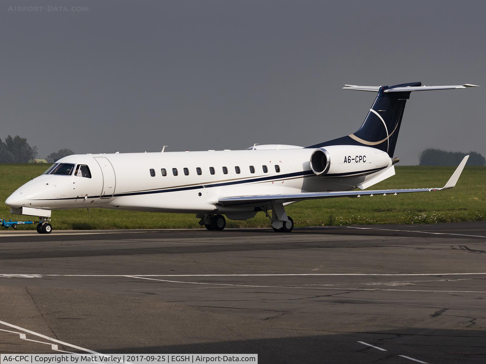 A6-CPC, 2006 Embraer EMB-135BJ Legacy 600 C/N 14500960, Being towed to stand 6 in some sun , it later departed to Istanbul....