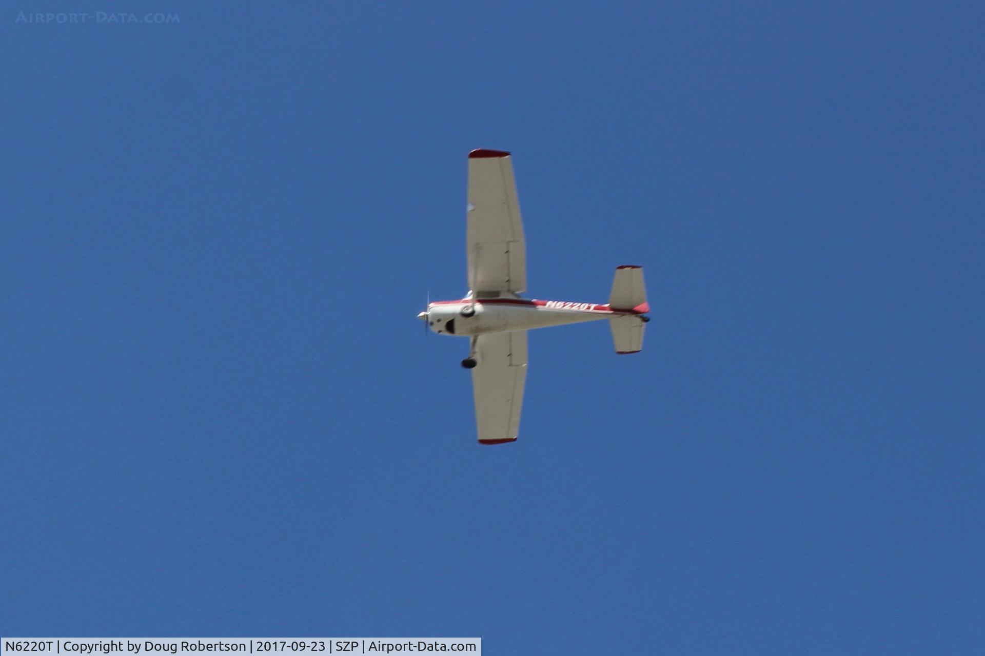 N6220T, 1964 Cessna 150E C/N 15060920, 1964 Cessna 150, Continental O-200 100 Hp, balked landing-flyover Rwy 22 at altitude