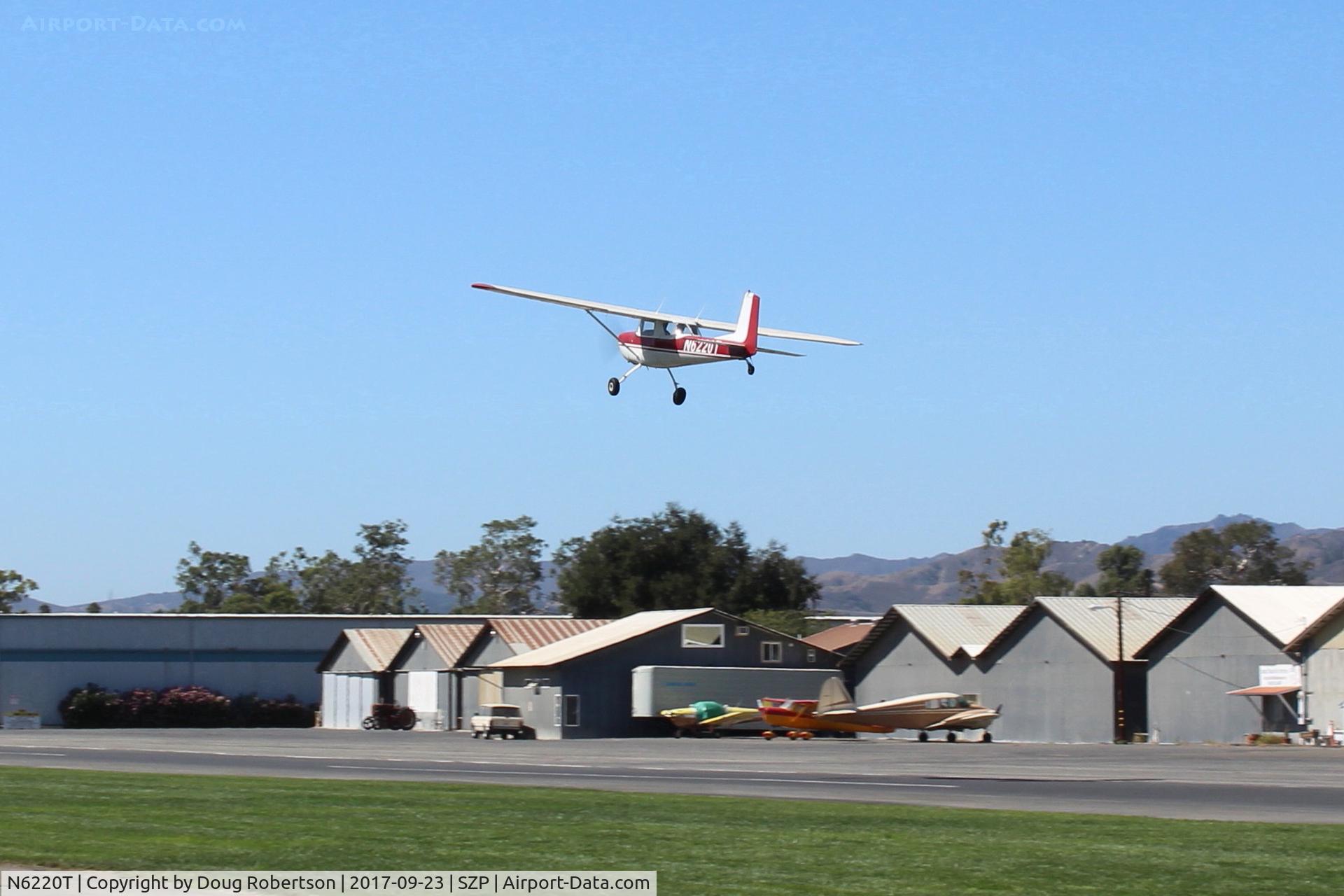 N6220T, 1964 Cessna 150E C/N 15060920, 1964 Cessna 150E, Continental O-200 100 Hp, balked landing Rwy 22 flyover