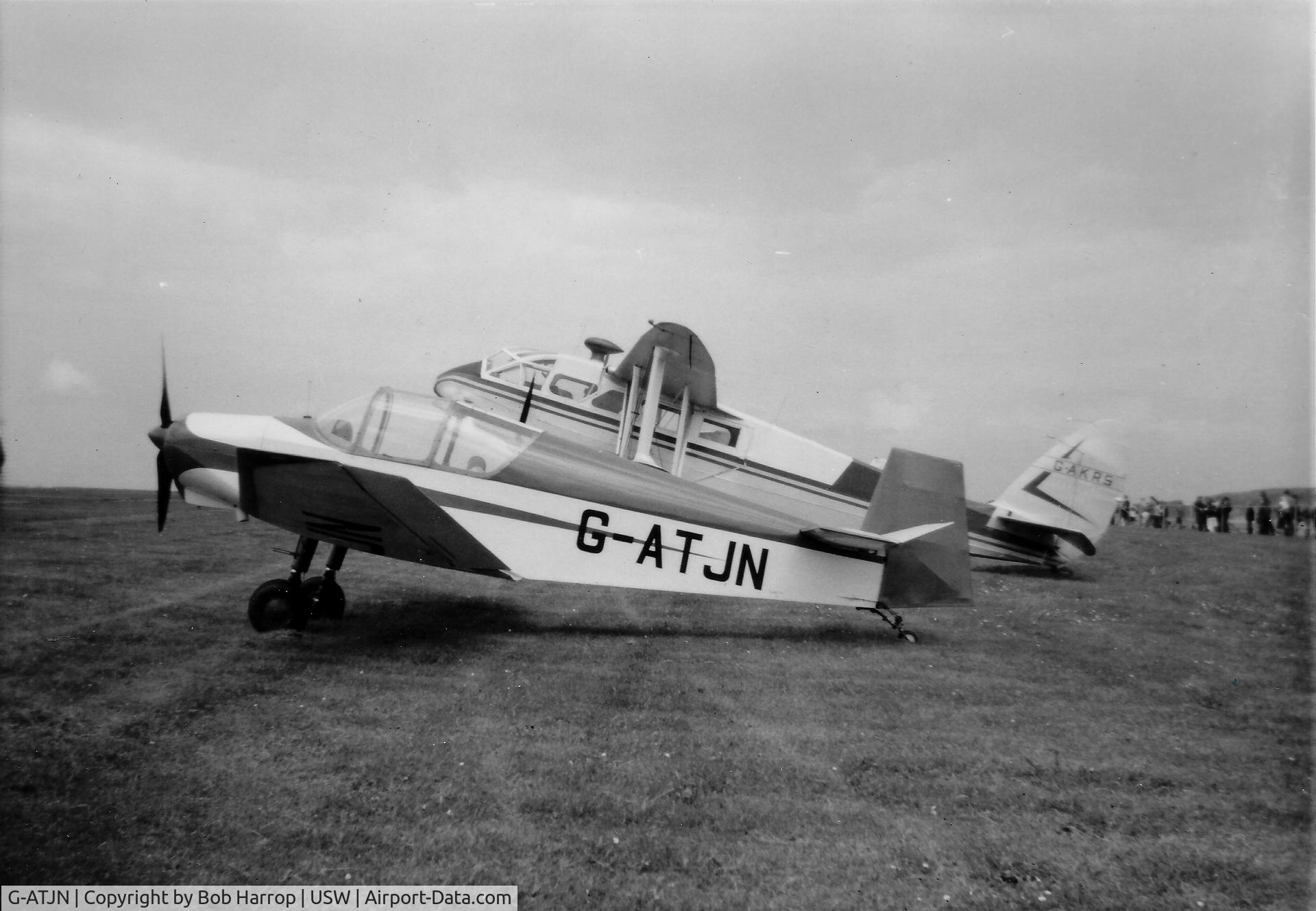 G-ATJN, 1958 Jodel D-119 C/N 863, Picture was taken in 1966 using a Kodak Brownie box camera
