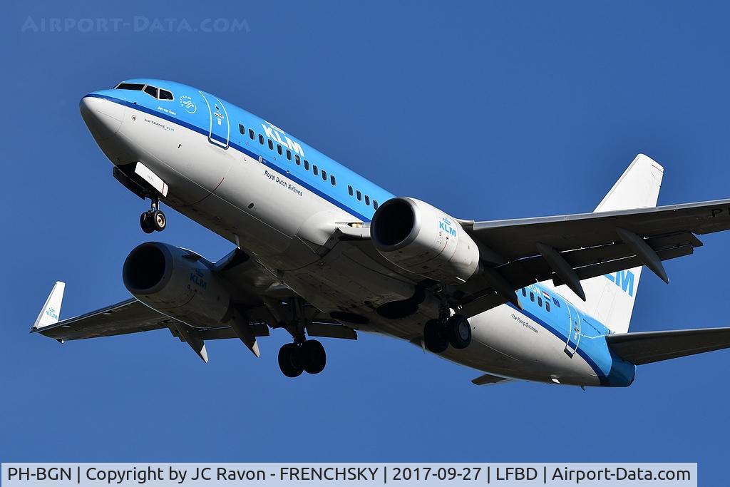 PH-BGN, 2011 Boeing 737-7K2 C/N 38125, KL1297 landing runway 23 from Amsterdam (AMS)