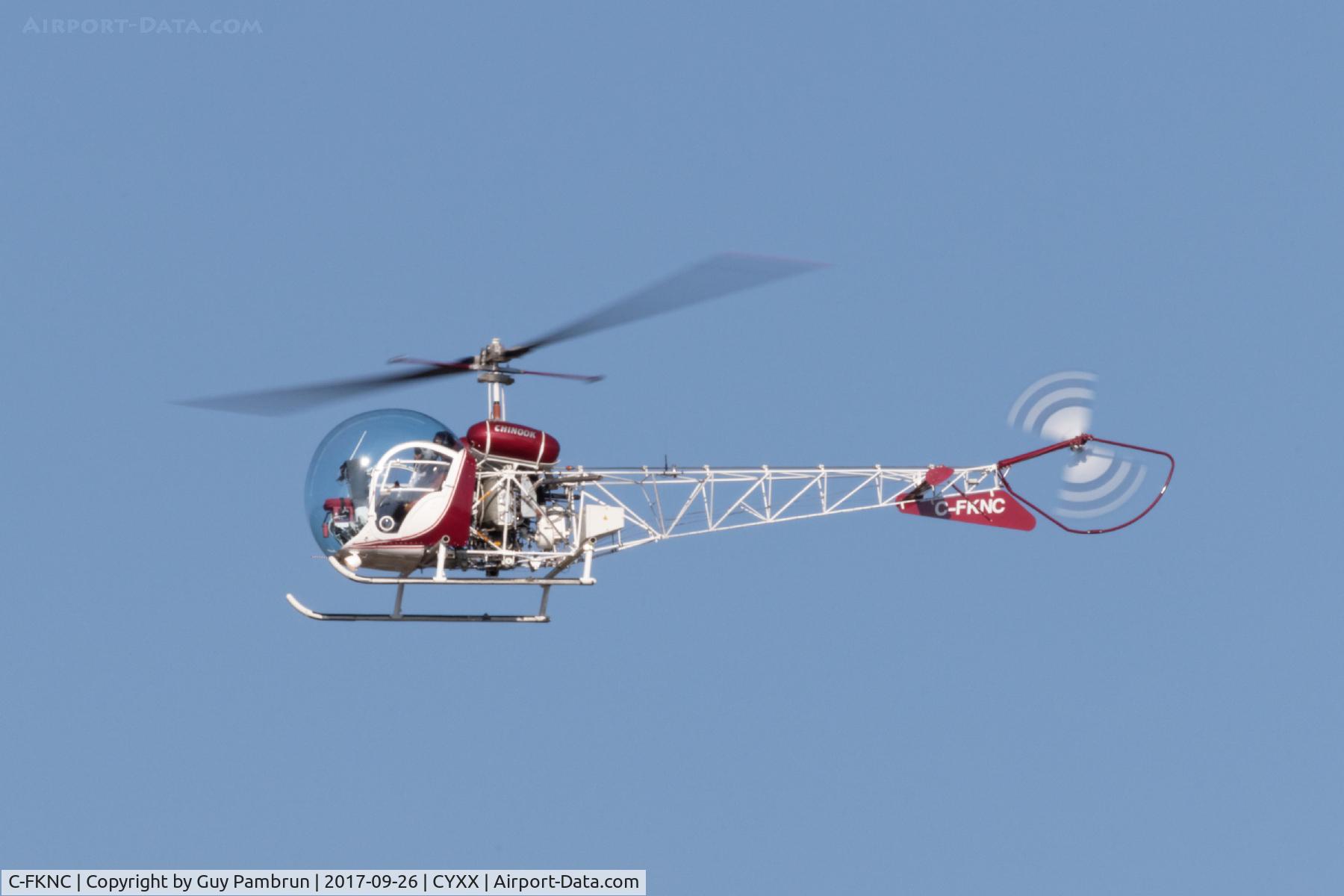 C-FKNC, 1958 Bell 47G-2 C/N 2202, Landing