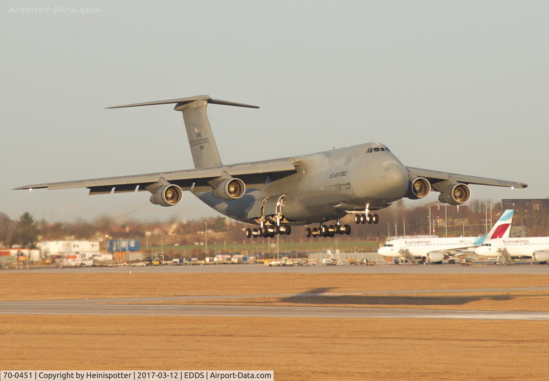 70-0451, 1970 Lockheed C-5A Galaxy C/N 500-0065, 70-0451 at Stuttgart Aiport.