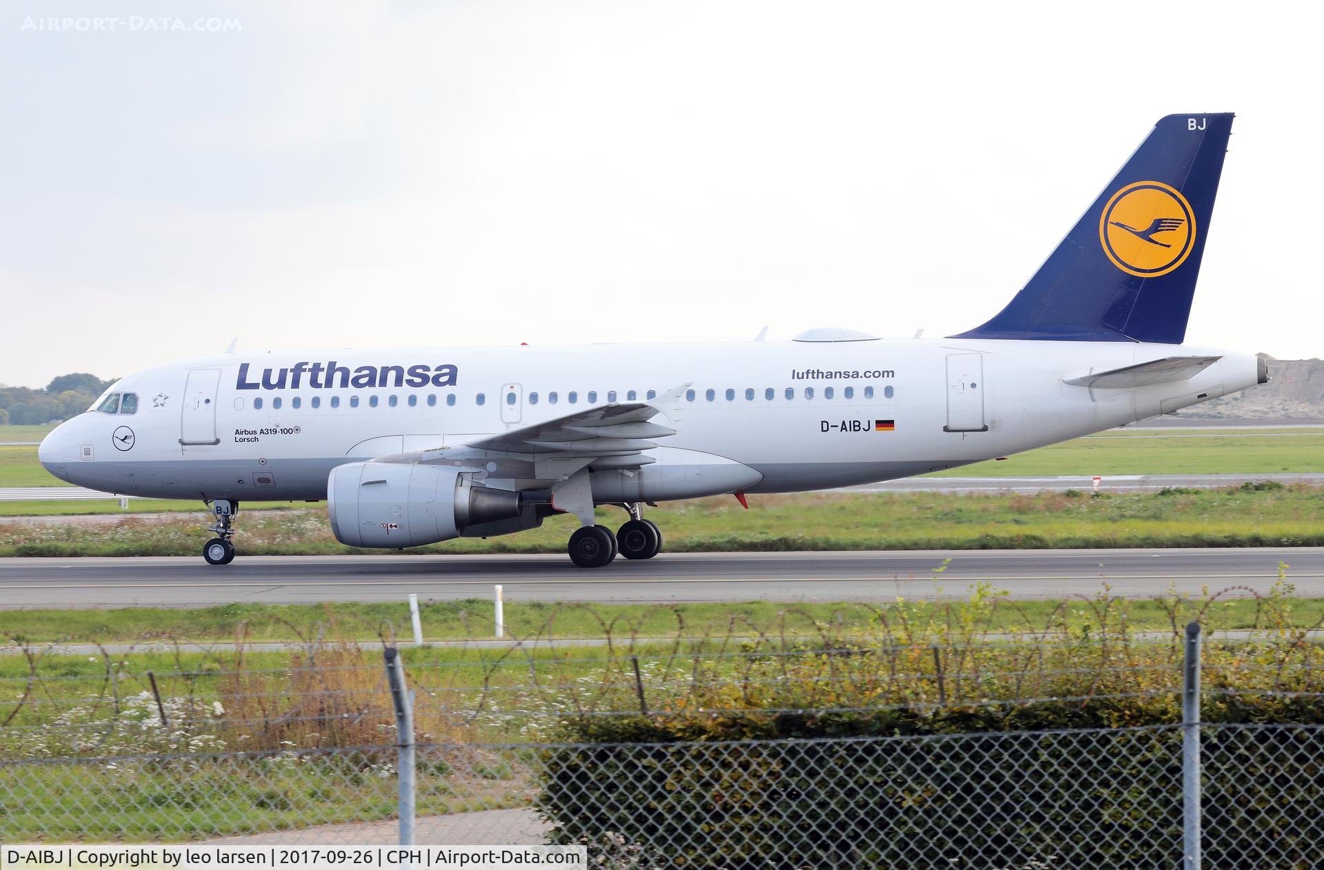 D-AIBJ, 2012 Airbus A319-112 C/N 5293, Copenhagen Kastrup 26.9.2017