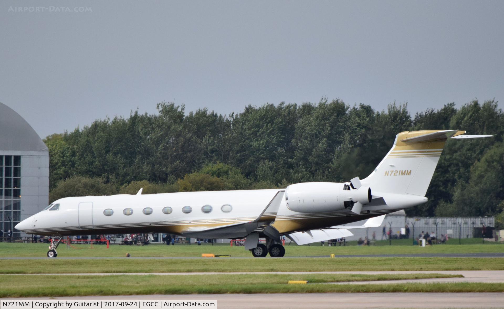 N721MM, 2000 Gulfstream Aerospace G-V C/N 613, At Manchester