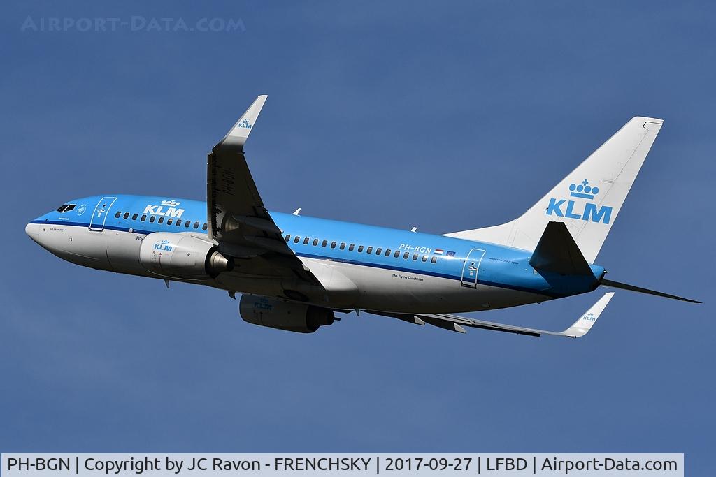 PH-BGN, 2011 Boeing 737-7K2 C/N 38125, KL1298 take off runway 23 to Amserdam