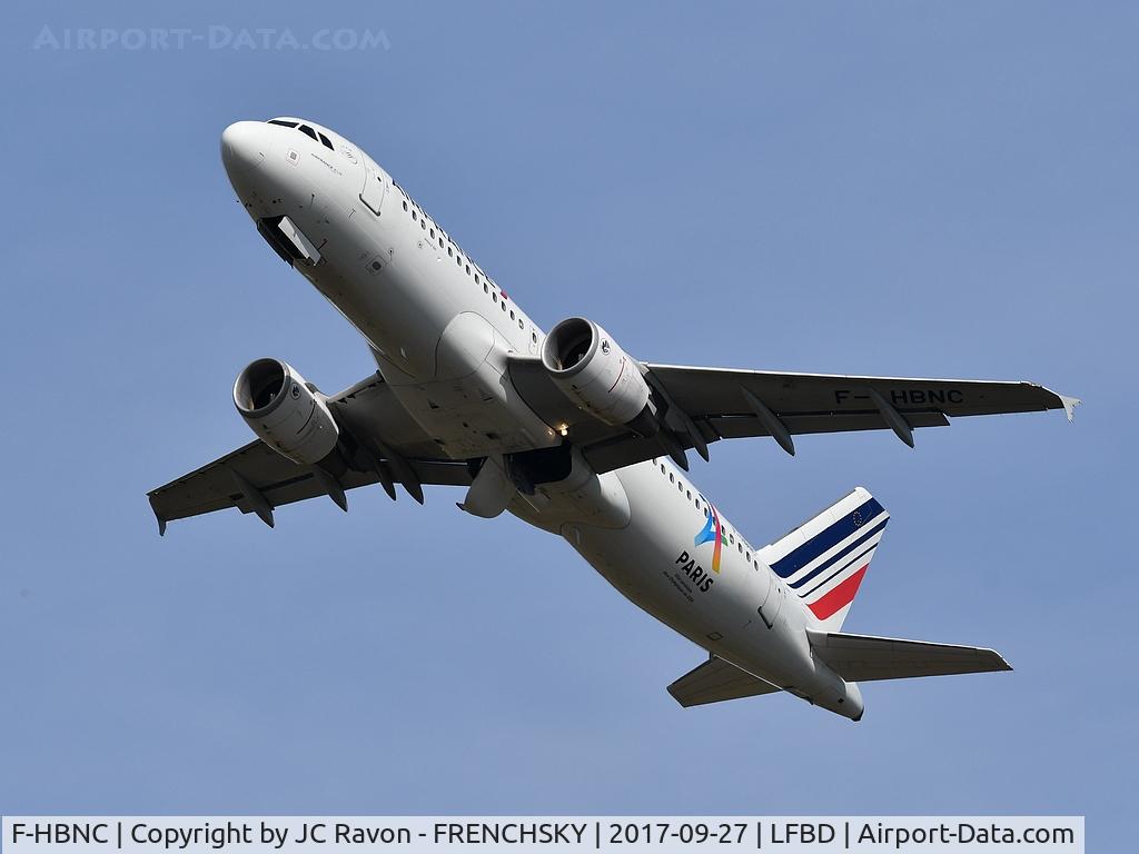 F-HBNC, 2010 Airbus A320-214 C/N 4601, (LIVERY PARIS AU JEUX OLYMPIQUES 2024)  AF6263 take off runway 23 to Paris Orly