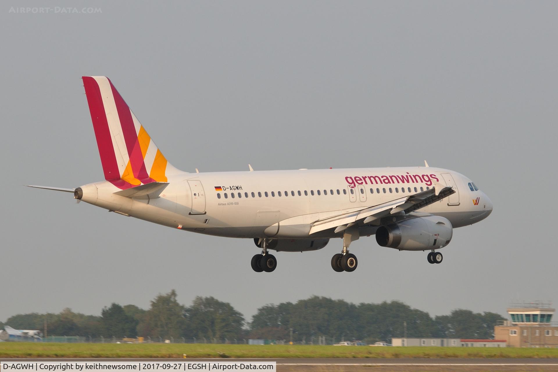 D-AGWH, 2007 Airbus A319-132 C/N 3352, Arriving at Norwich for paintwork.