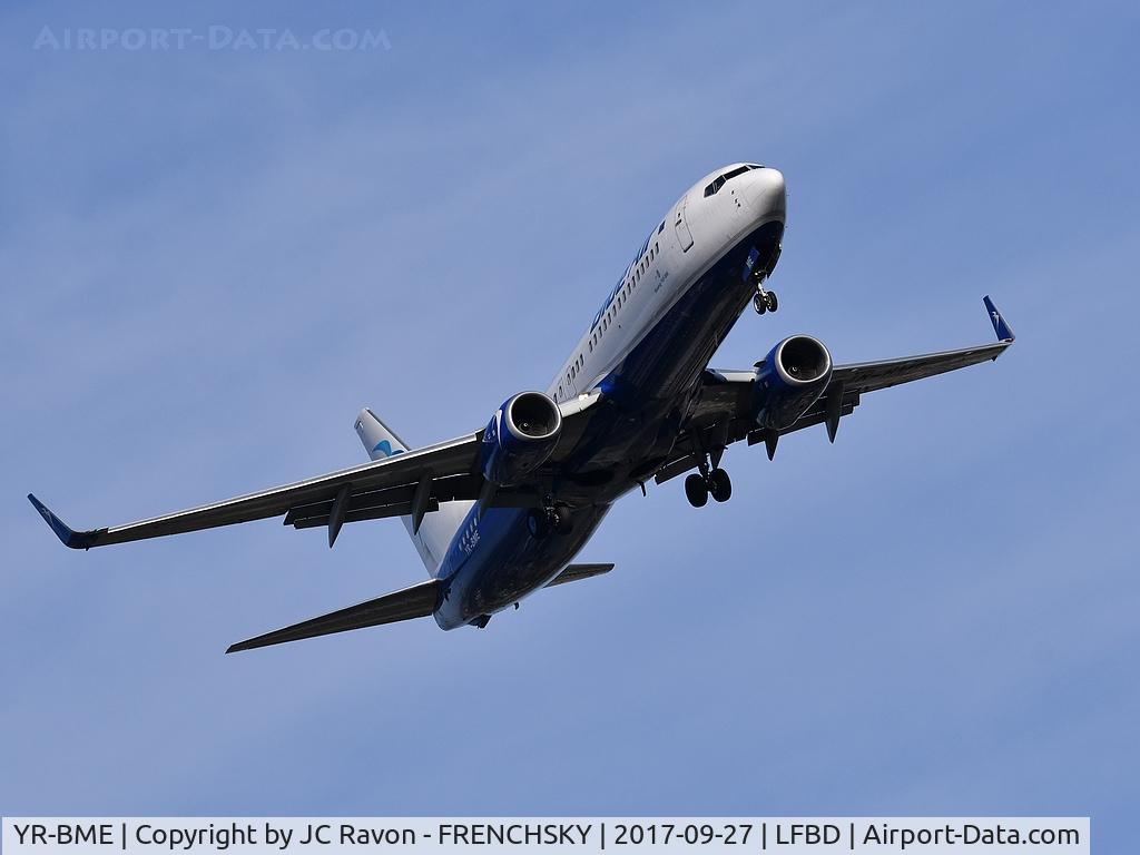 YR-BME, 2005 Boeing 737-86N C/N 34251, Blue Air 0B167 landing runway 23 from Bucharest (OTP)