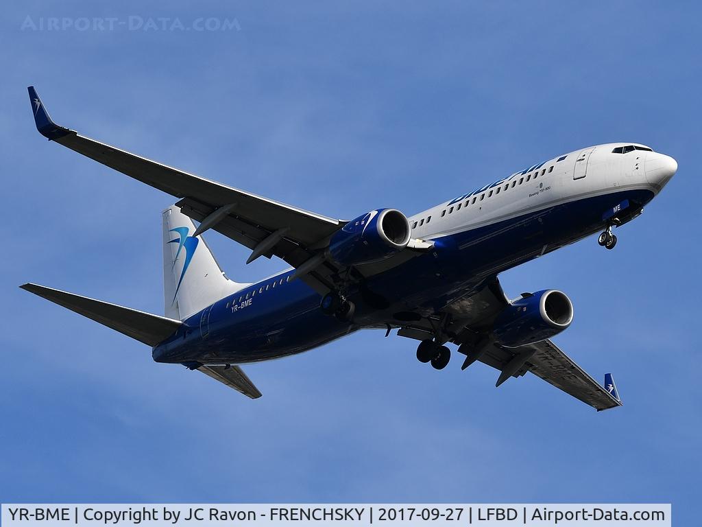 YR-BME, 2005 Boeing 737-86N C/N 34251, Blue Air 0B167 landing runway 23 from Bucharest (OTP)