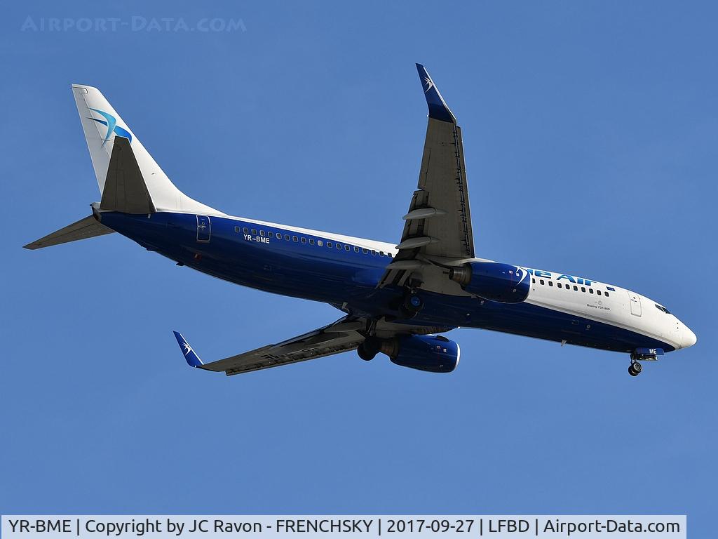 YR-BME, 2005 Boeing 737-86N C/N 34251, Blue Air 0B167 landing runway 23 from Bucharest (OTP)