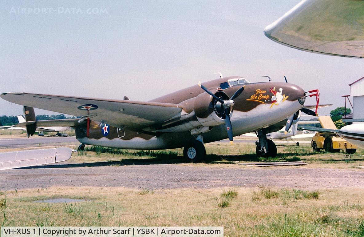 VH-XUS 1, Lockheed C-60A Lodestar C/N 18-2388, Scanned from photo - taken c. 1993 - I think it was Bankstown