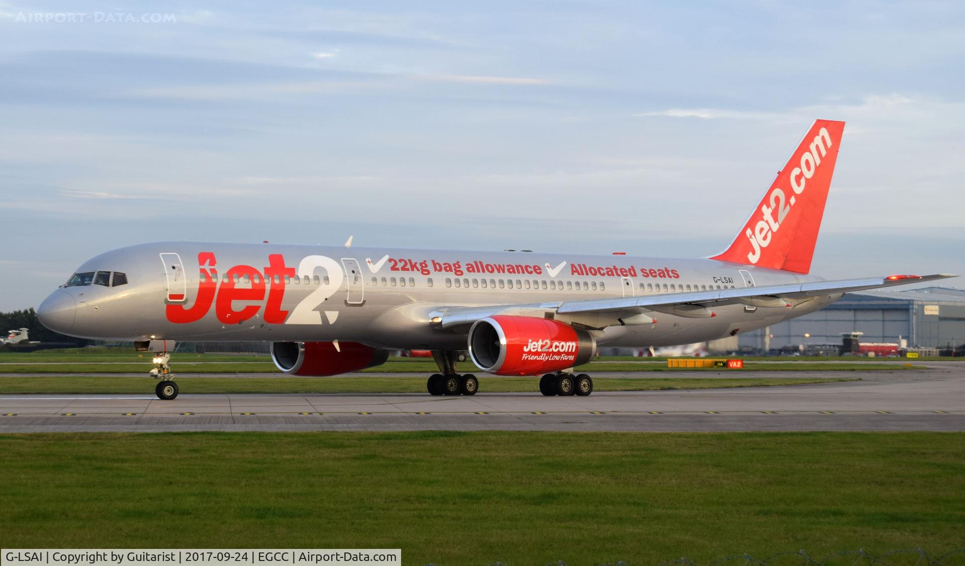 G-LSAI, 1987 Boeing 757-21B C/N 24016, At Manchester