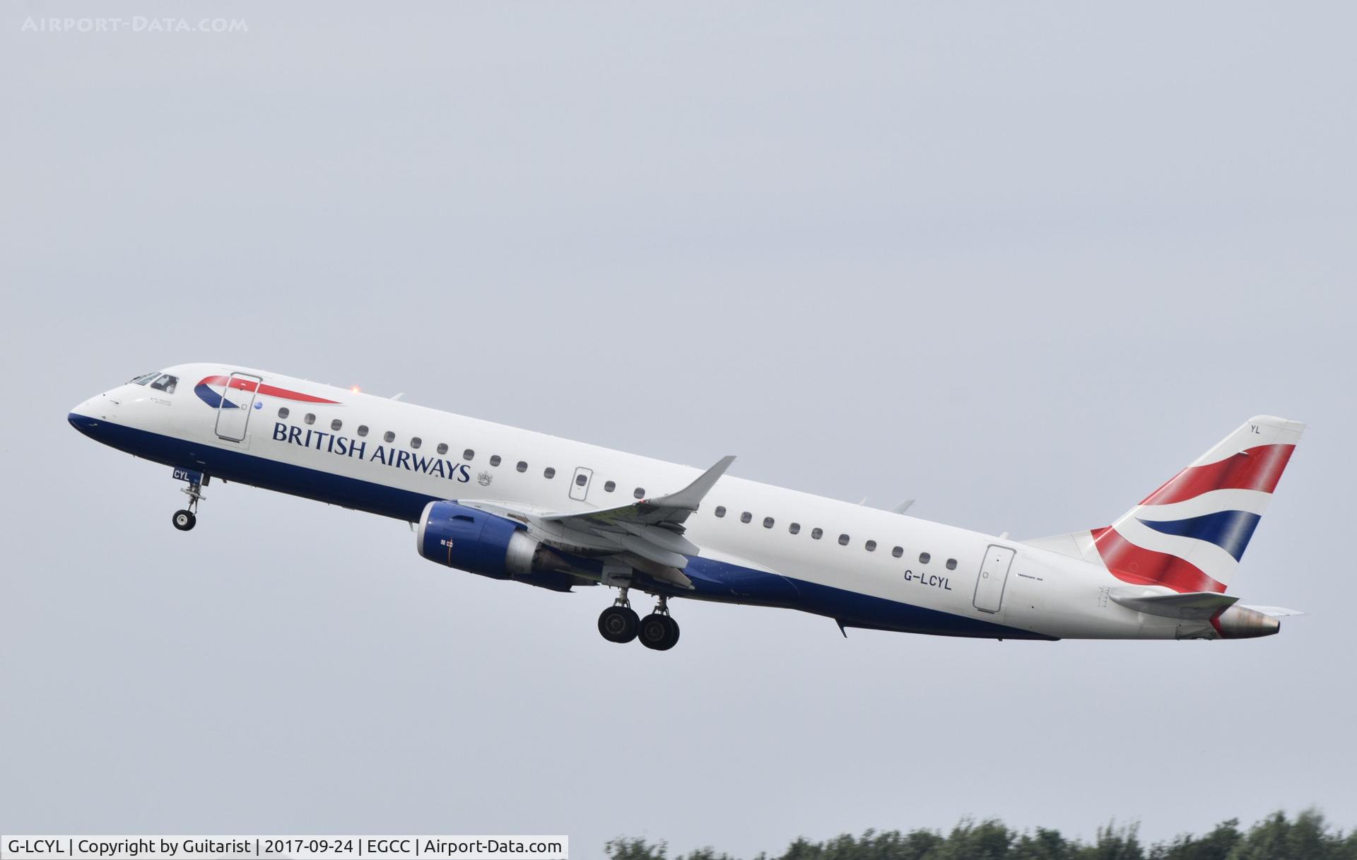 G-LCYL, 2010 Embraer 190SR (ERJ-190-100SR) C/N 19000346, At Manchester