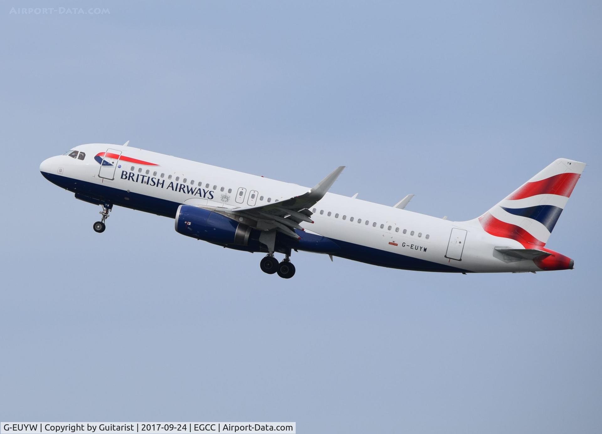 G-EUYW, 2014 Airbus A320-232 C/N 6129, At Manchester