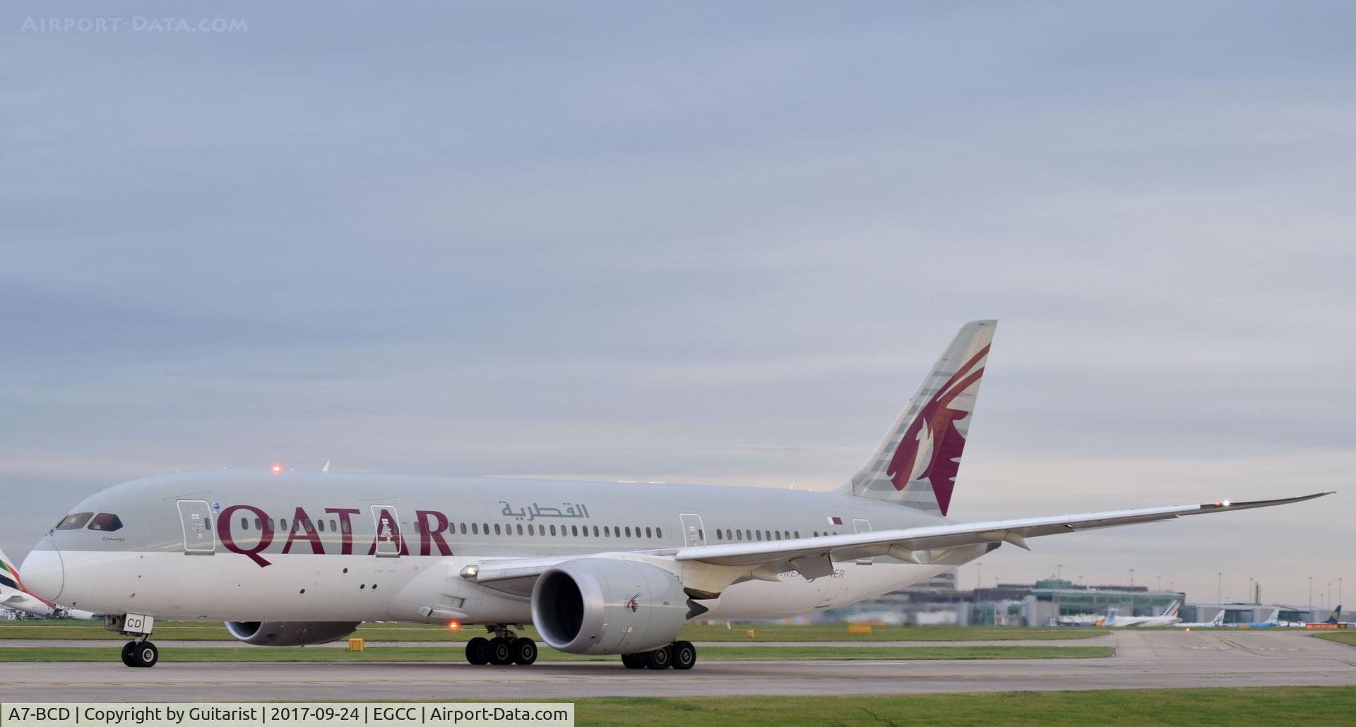 A7-BCD, 2013 Boeing 787-8 Dreamliner C/N 38322, At Manchester