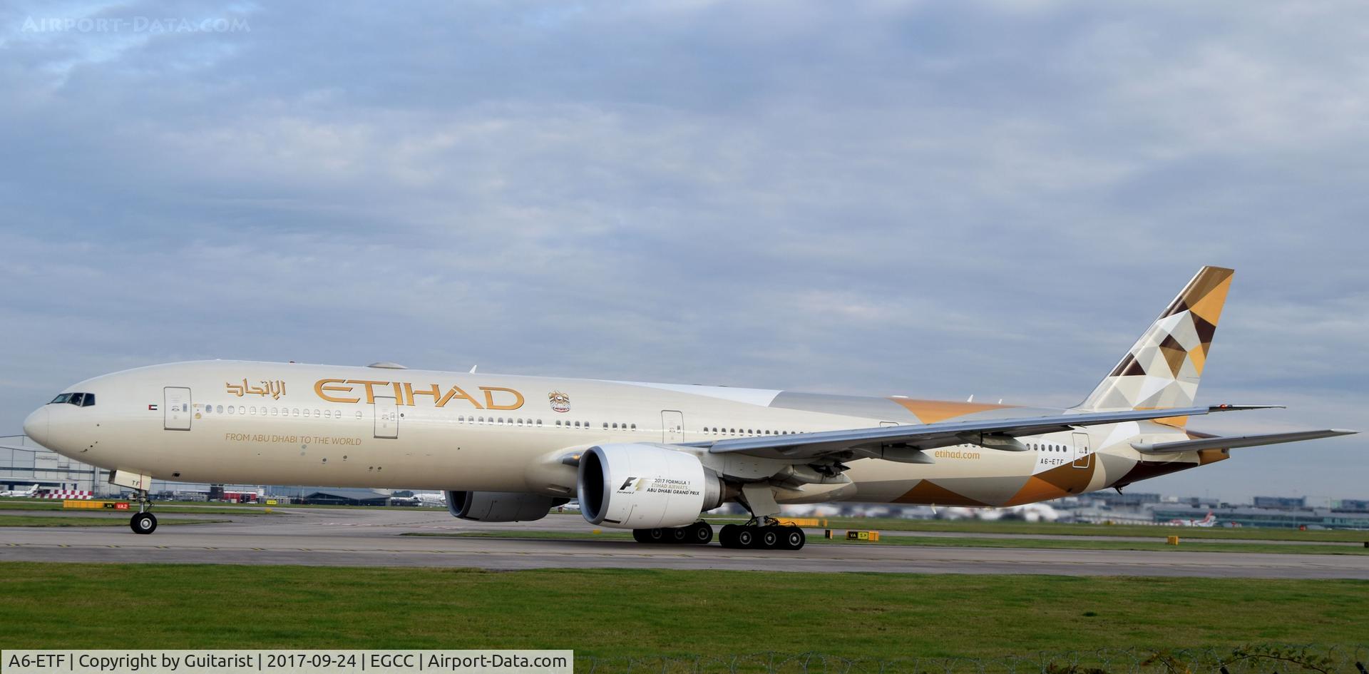 A6-ETF, 2009 Boeing 777-3FX/ER C/N 39700, At Manchester