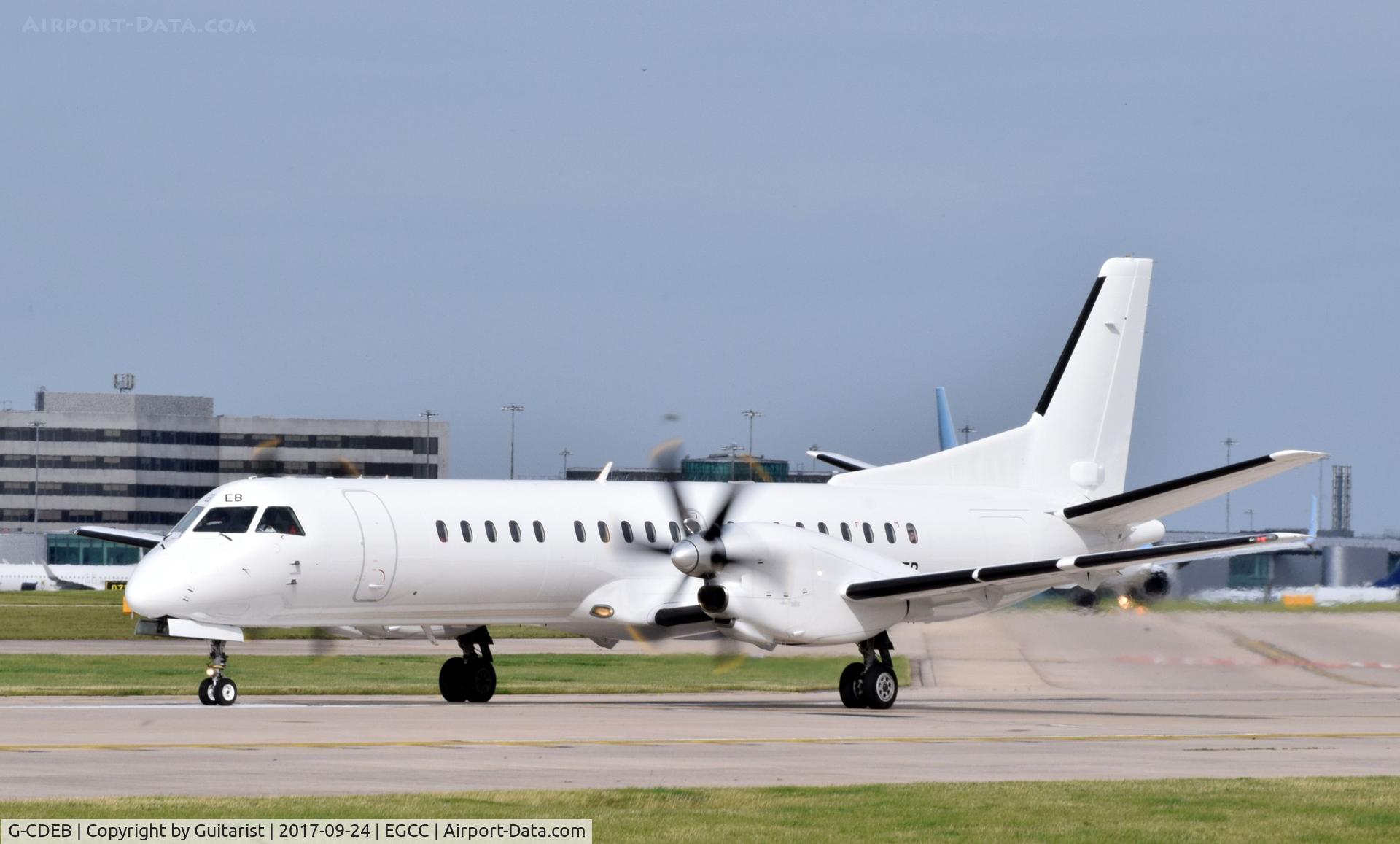 G-CDEB, 1996 Saab 2000 C/N 2000-036, At Manchester