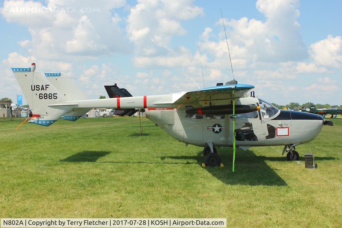 N802A, 1968 Cessna O-2A (M337B) Super Skymaster Super Skymaster C/N 337M-0174, At 2017 EAA AirVenture at Oshkosh